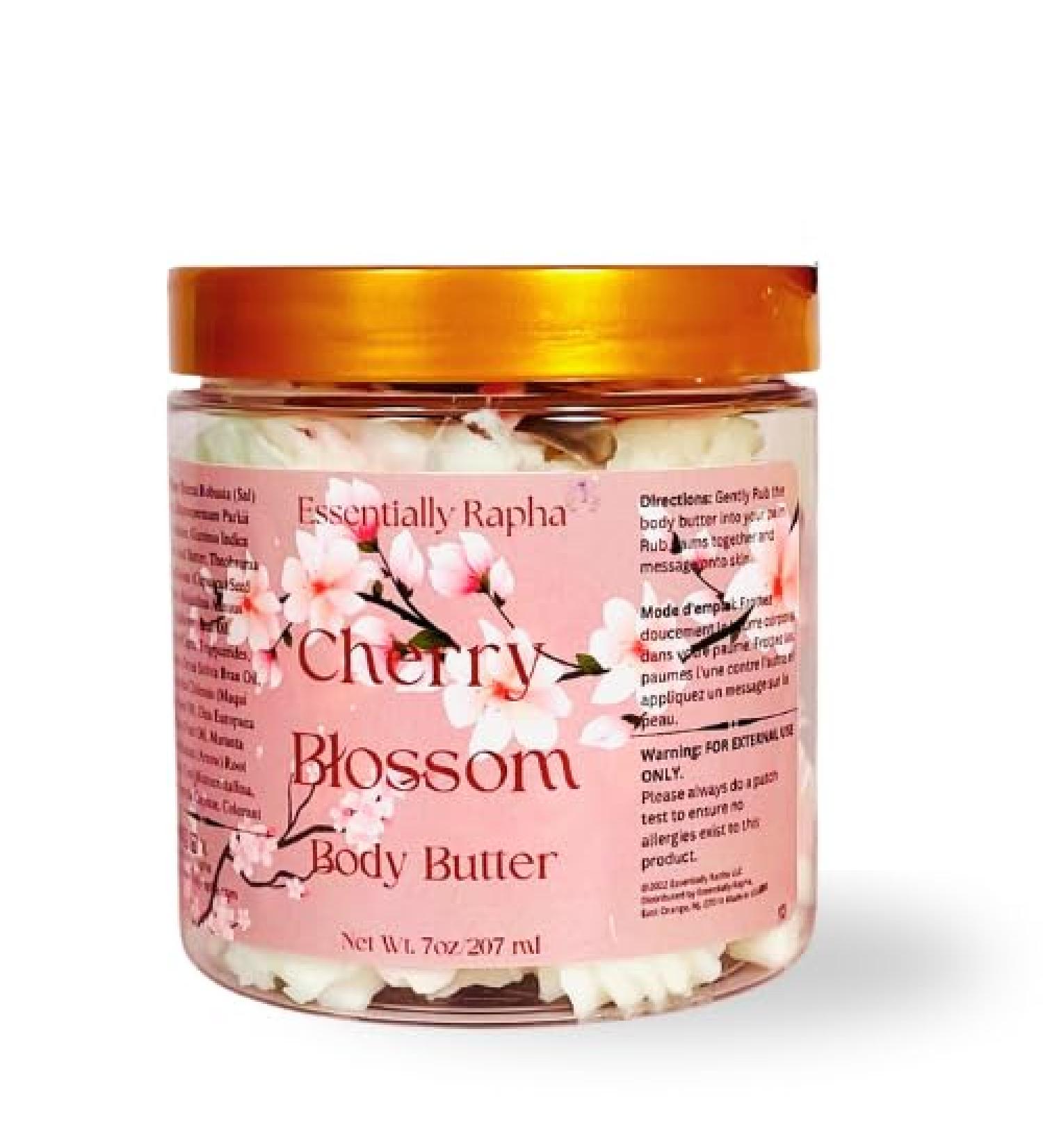 Cherry Blossom Body Butter - Ultra -Moisturizing Nourishing Cherry Blossom Extract Sealing Body Butter with Kokum Shea Illipe Butter and Camellia Seed Oil - Long Lasting 7 oz - Buy Online on GoSupps.com