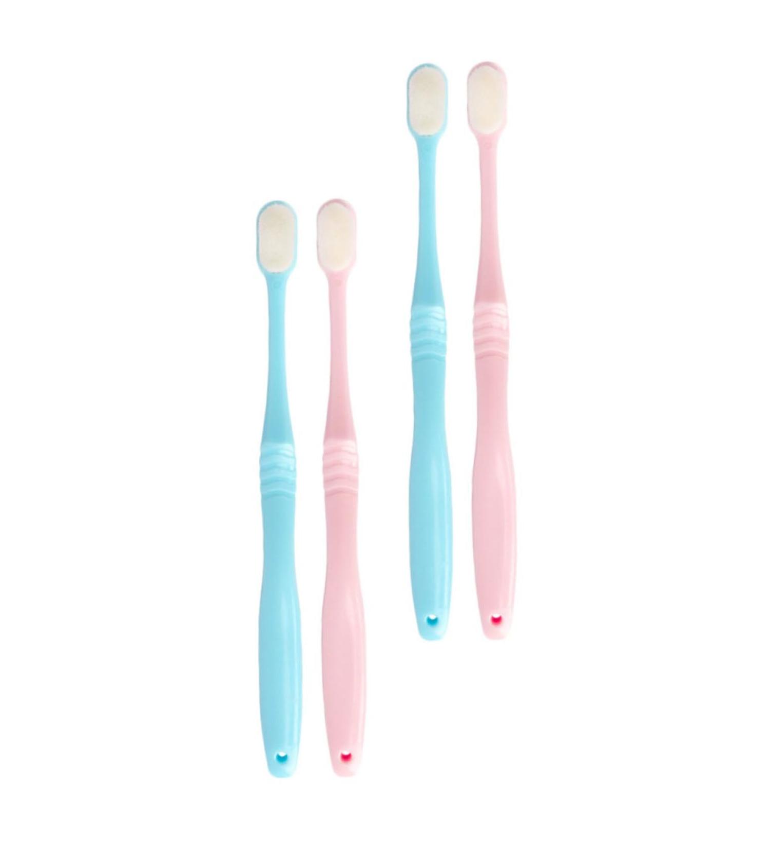 Beavorty 4-Piece Brass Hair Toothbrush Set for Adults | Soft Bristle Body Care Toothbrushes - Buy Online on GoSupps.com