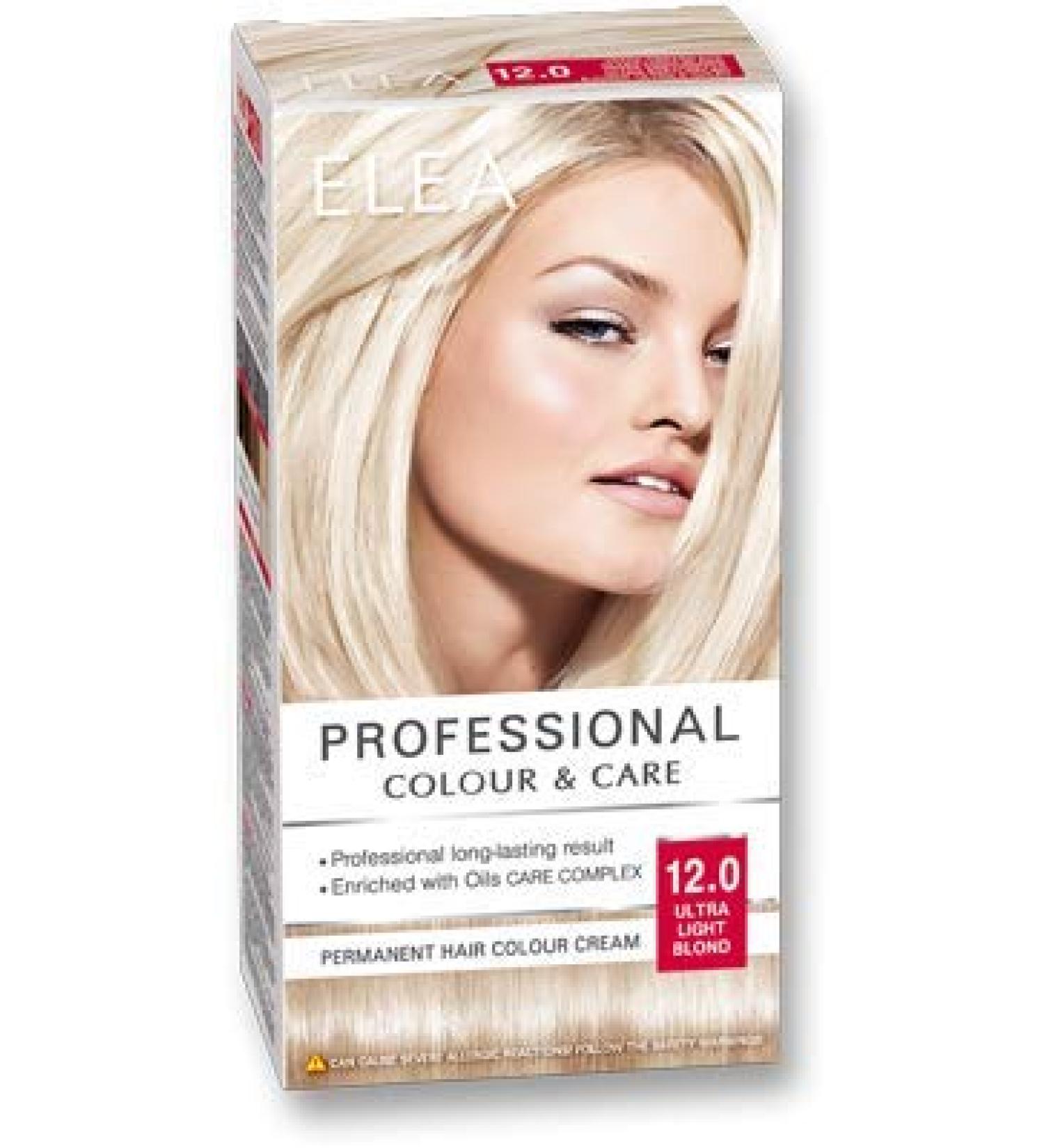 Elea Professional Artisto Permanent Hair Color 12.0 - Ultra-Light Blonde 120 ml | 100% Gray Coverage & Salon-Quality Results - International Shipping Available - Buy Online on GoSupps.com