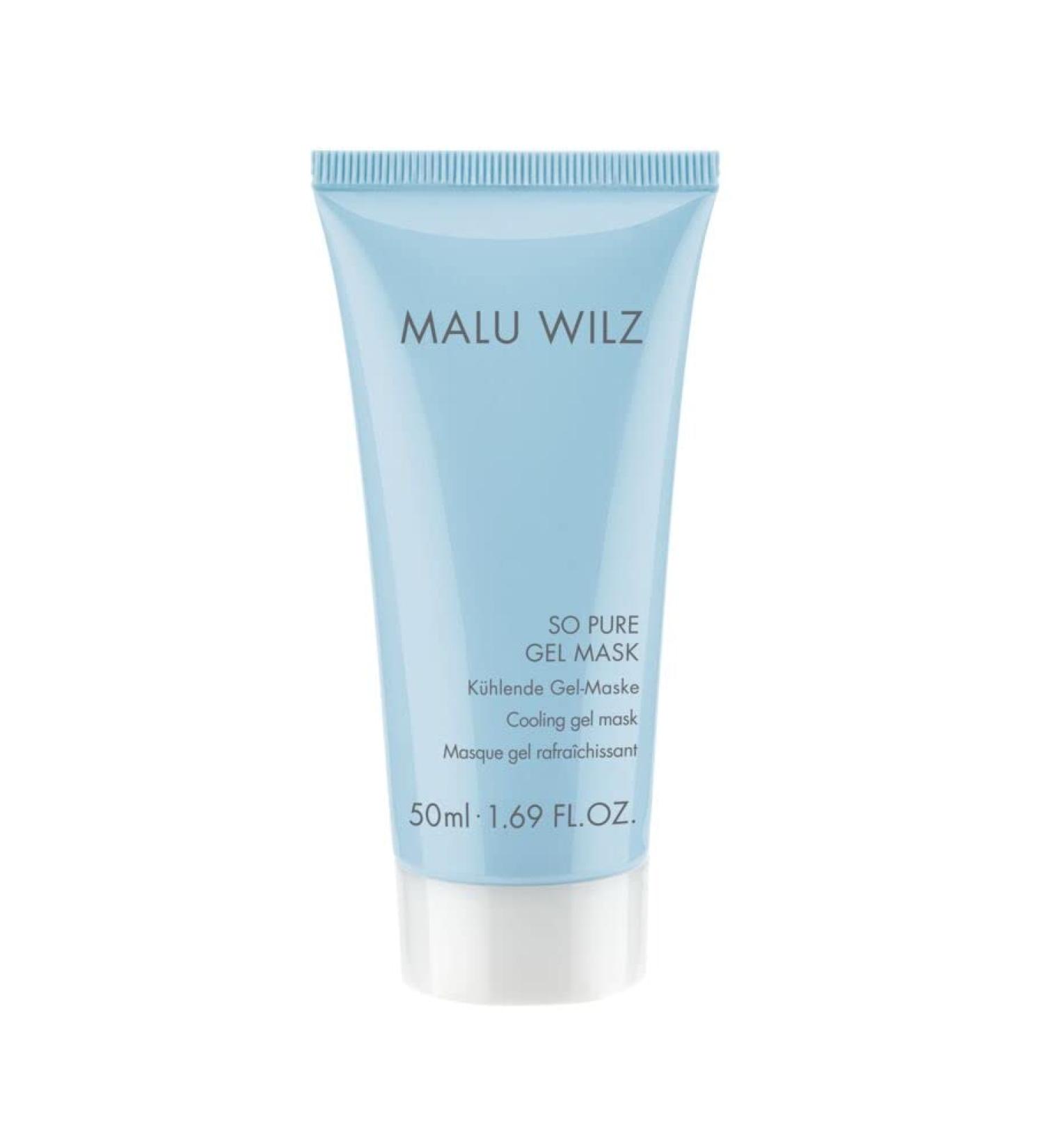 Malu Wilz so pure gel mask 50ml i face mask women I revitalizing face masks care for dry skin i with hyaluronic acid & silver hair grass