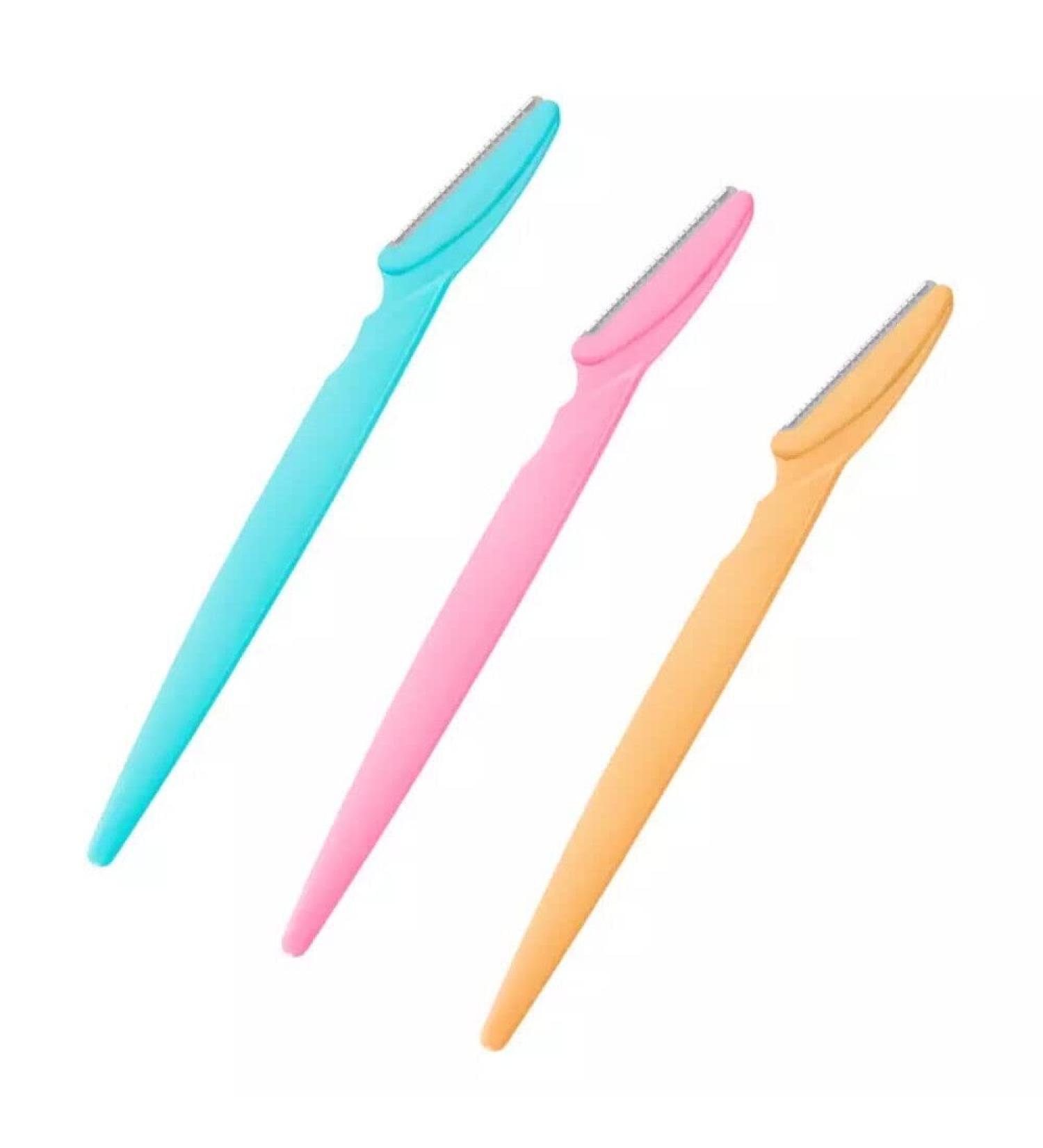 Ladies Eyebrow Razor Dermaplaning Painless Portable Facial Shaver Pack of 3 - Buy Online on GoSupps.com