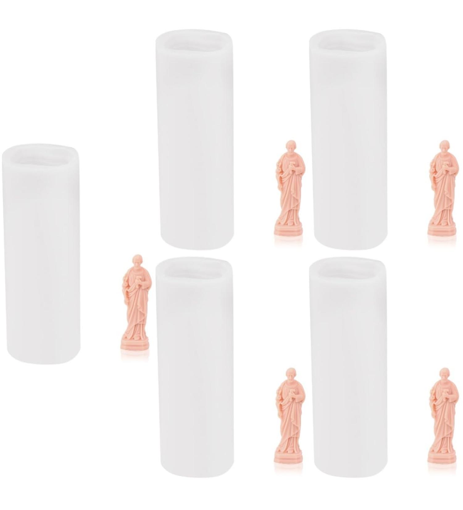 NUOBESTY 5pcs DIY Mold for Candle Votive Candles Scented DIY Supplies Jesus Craft Mold Molds for Candle Making Flower Stickers Jesus Candle Molds Hand Mold White Suite 3D Soap Silica Gel Whitex5pcs 13.5x5cmx5pcs - Buy Online on GoSupps.com