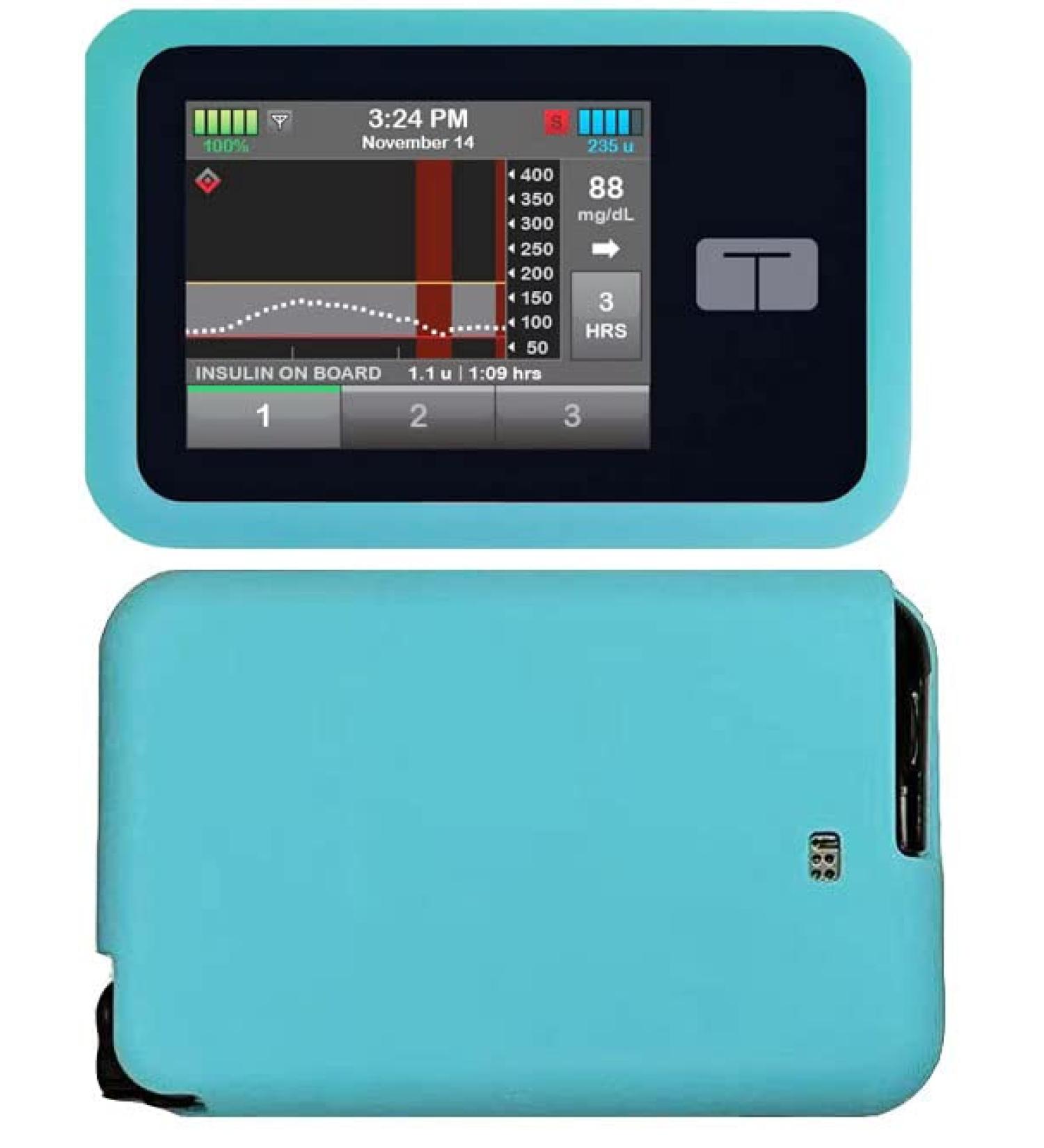 Premium Silicone Case for Tandem Diabetes Care Insulin Pump T:Slim X2 Pump (Blue)