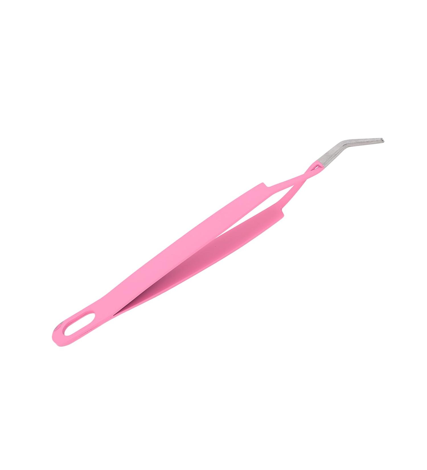 Lash Tweezers Curved Tip Stainless Steel Volume Eyelash Tweezers for Girls Women Beginners Makeup Artists - Buy Online on GoSupps.com