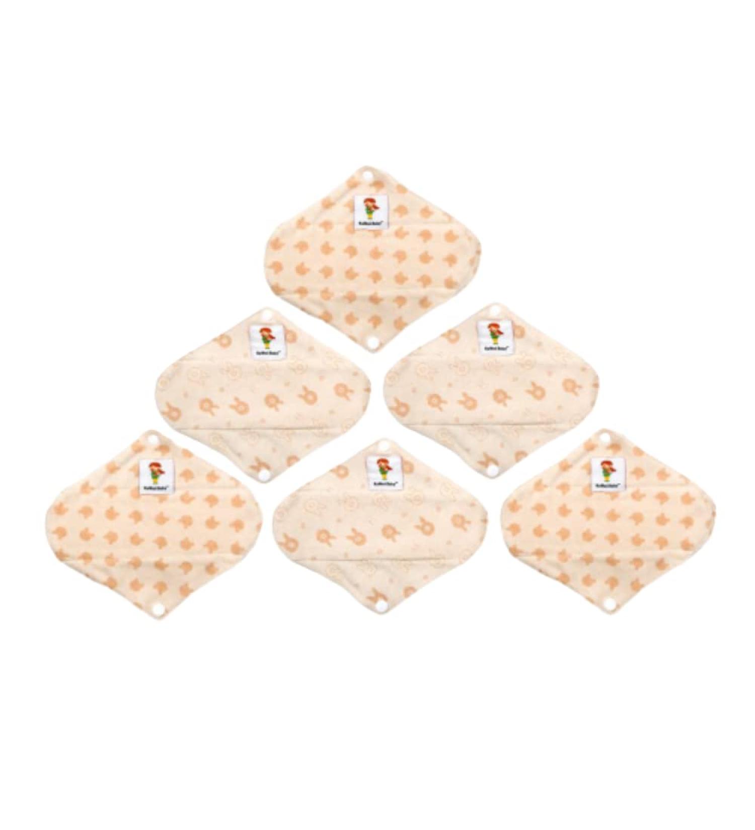 KaWaii Baby Bamboo Menstrual Pads - Reusable & Absorbent 6-Pad Set for Women - Comfortable & Eco-Friendly - 6 Count - Buy Online on GoSupps.com
