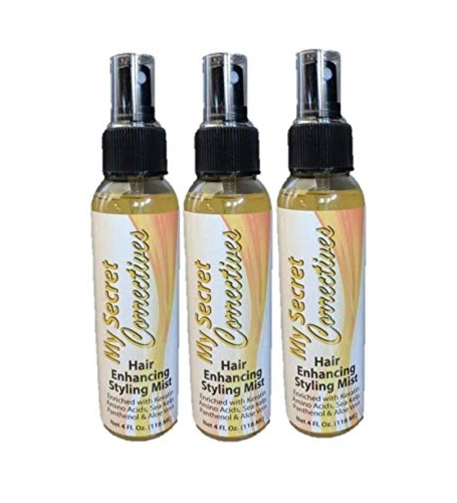 Hair Enhancing Styling Mist & Fiberhold Spray - 4 oz each - 3 Bottles