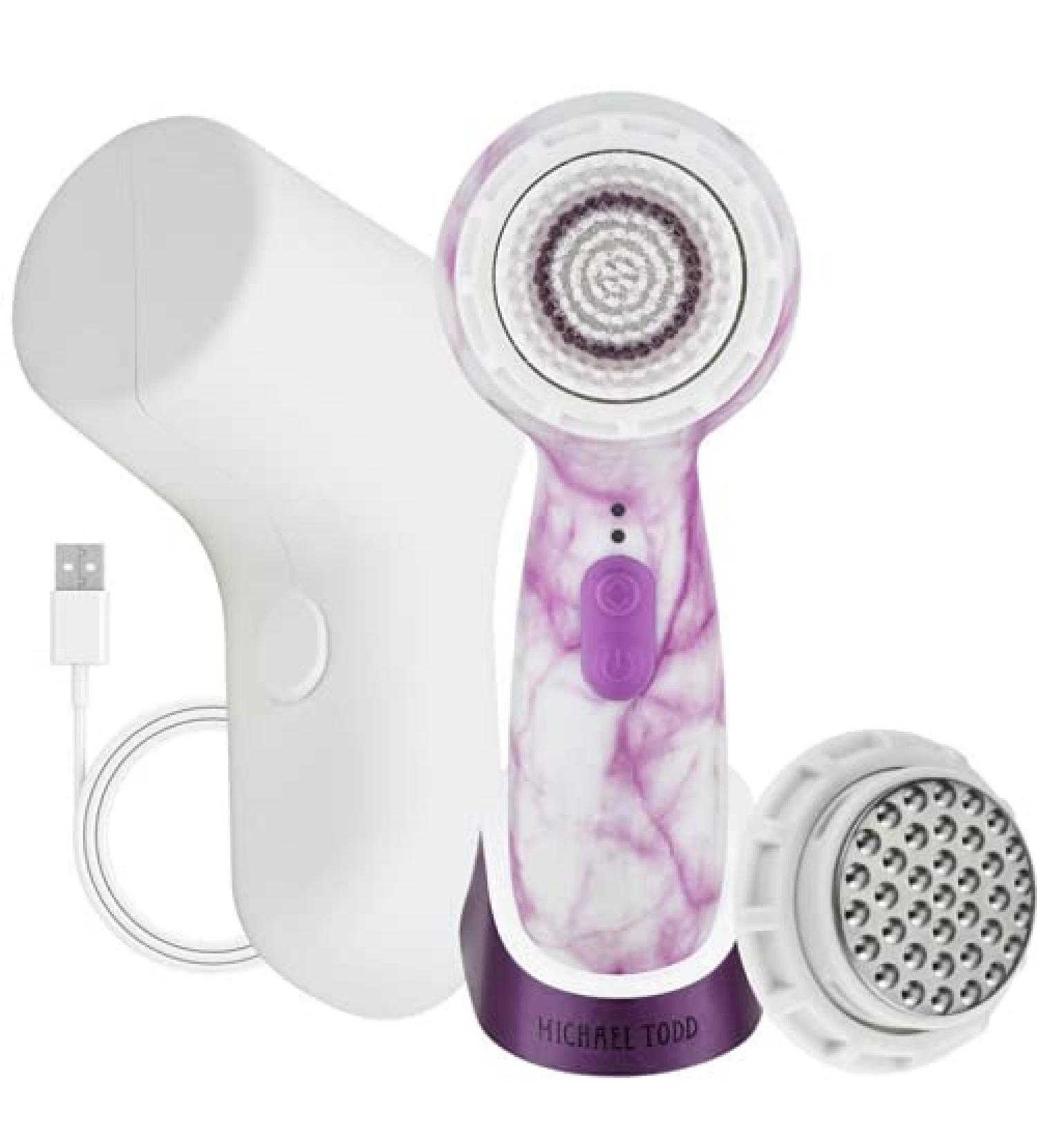 Michael Todd Beauty Soniclear Petite Facial Cleansing Brush System - 3-Speed Exfoliating Face Brush - Buy Online on GoSupps.com