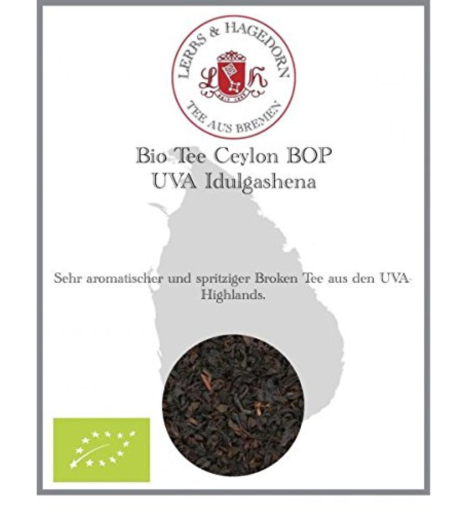  Lerbs & Hagedorn Ceylon BOP UVA Idulgashena Organic Teapot 1 kg - Buy Online on GoSupps.com