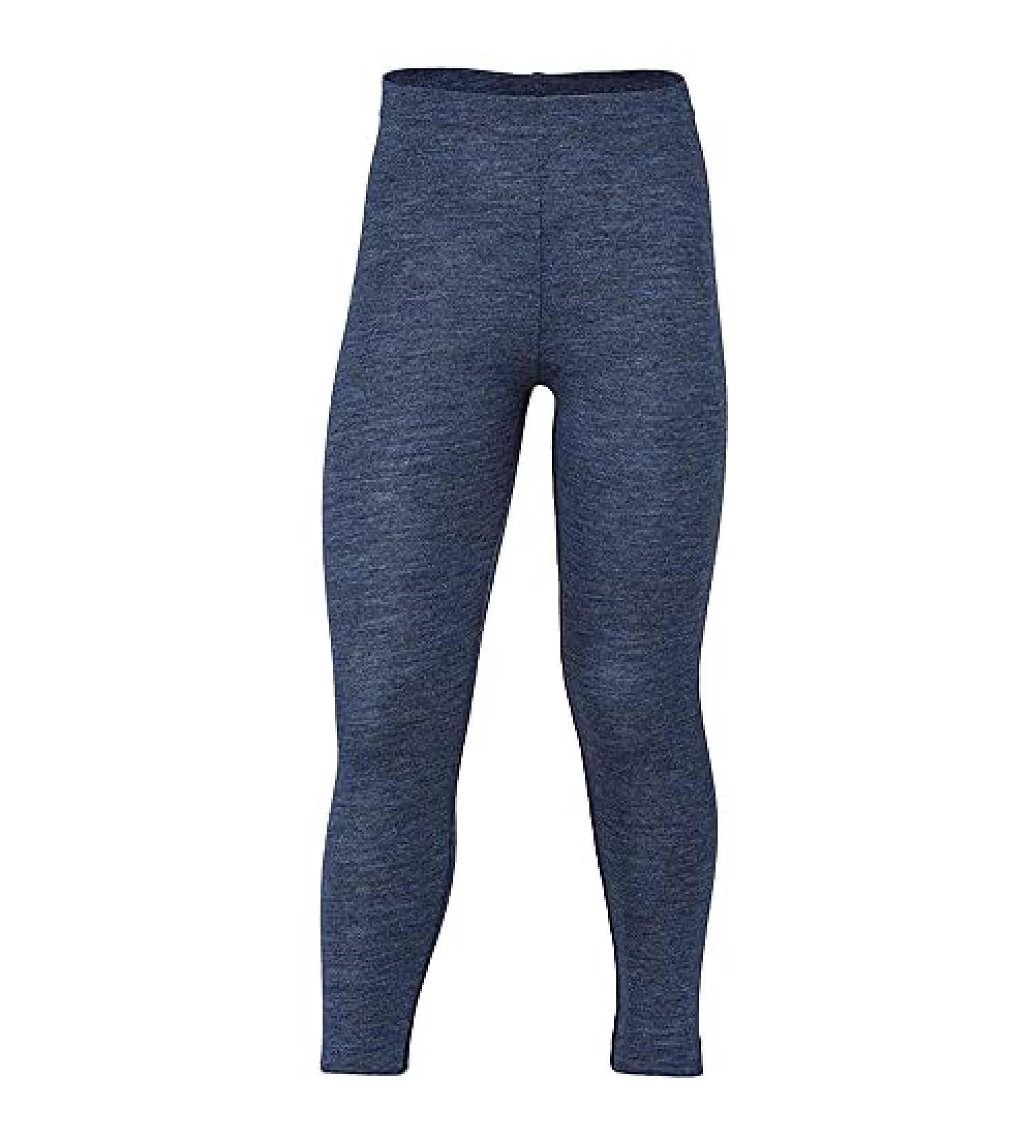 Kids Organic Virgin Wool Thermal Leggings - Blue Melange, 11-12 Years - Buy Online on GoSupps.com