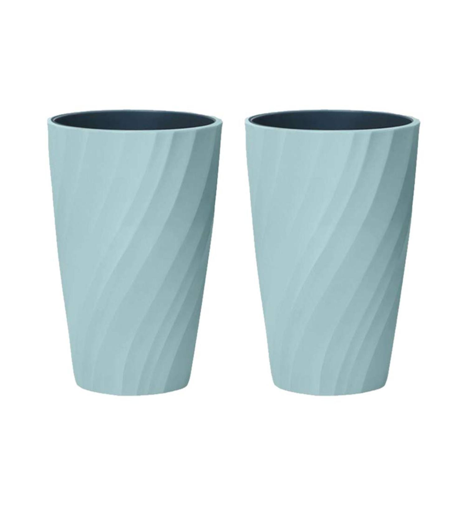Cabilock 2pcs Portable Toothbrush Cup Set - Light Blue Travel Gargle Cup & Holder for Home & Travel | International Shipping Available - Buy Online on GoSupps.com