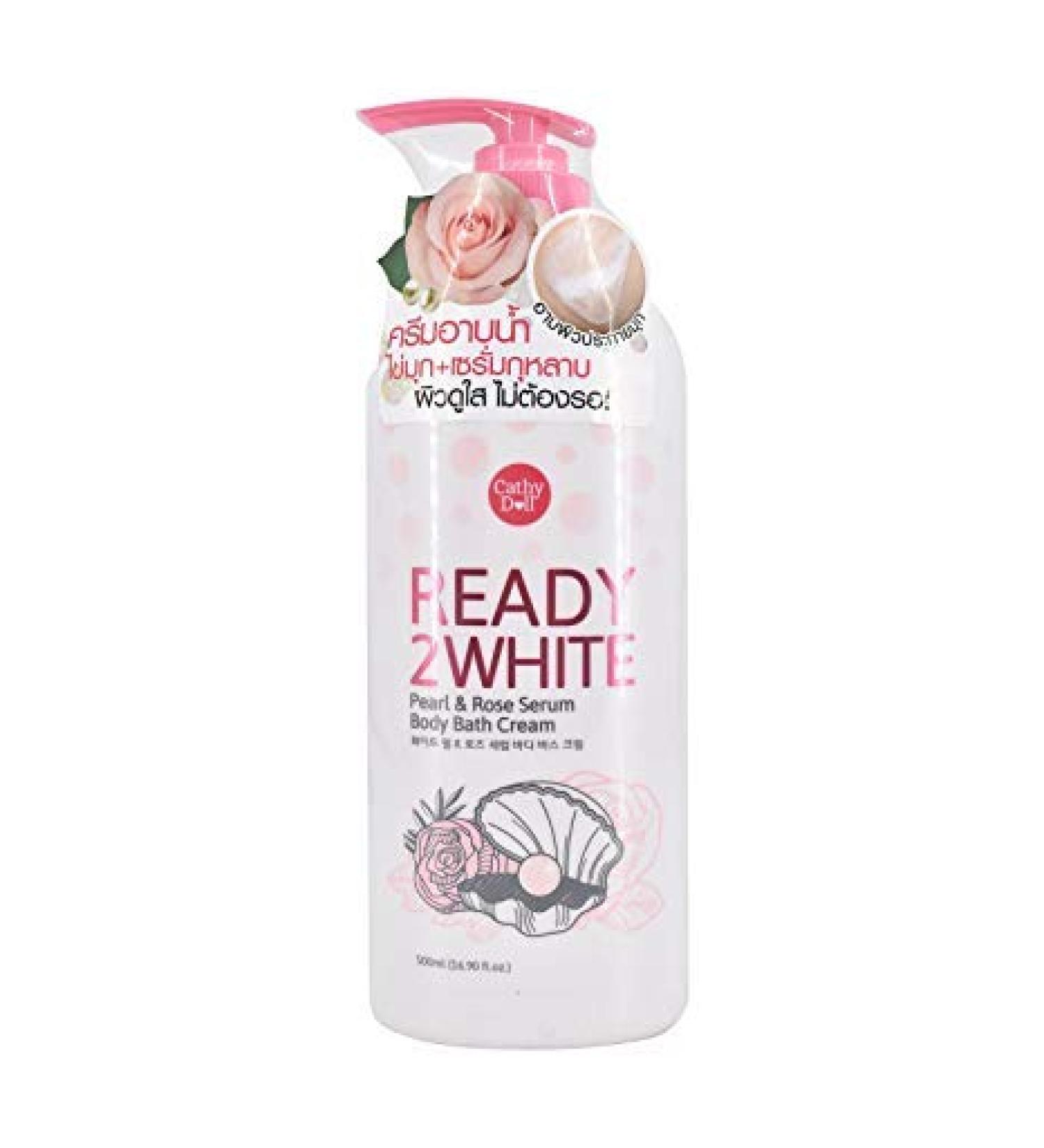 Body Bath Cream Cathy Doll Pearl & Rose Serum 500ml - Illuminate & Hydrate | Ready 2 White - Buy Online on GoSupps.com