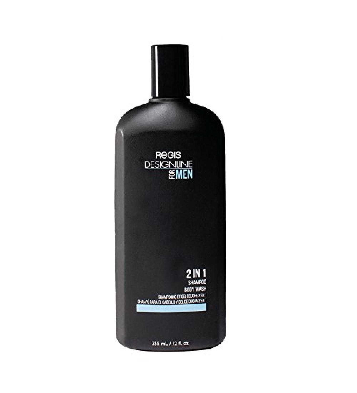 DESIGNLINE 2 in 1 Shampoo + Body Wash 12 oz - Regis Dual Combination of Shampoo and Cleansing Shower Gel Soap for Men