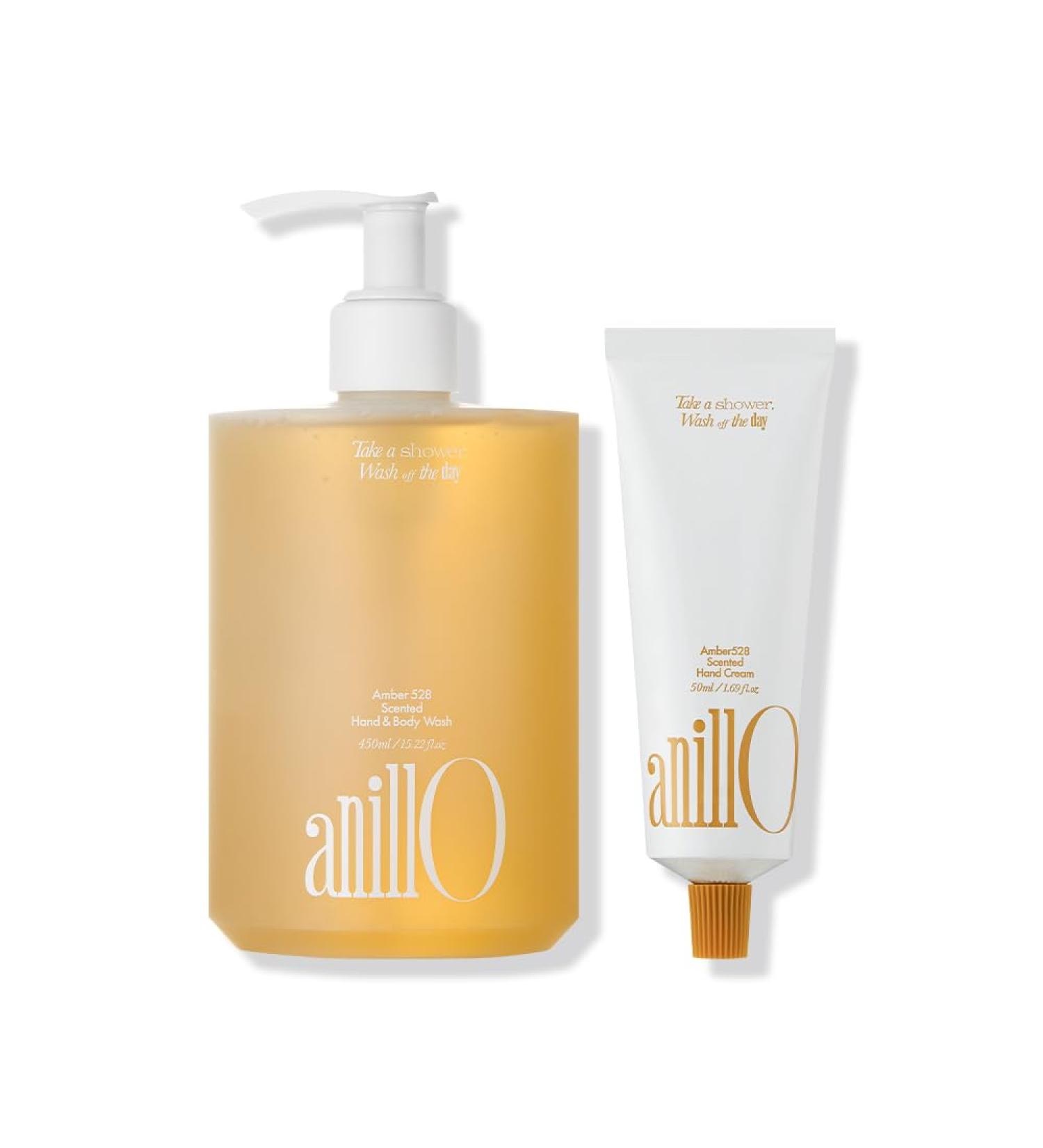 ANILLO Amber528 Hand & Body Care Set Scented Hand & Body Wash + Hand Cream Daily Body Care for All Skin Types Amino Acid Formula Vegan Body Care Paraben Free - Buy Online on GoSupps.com