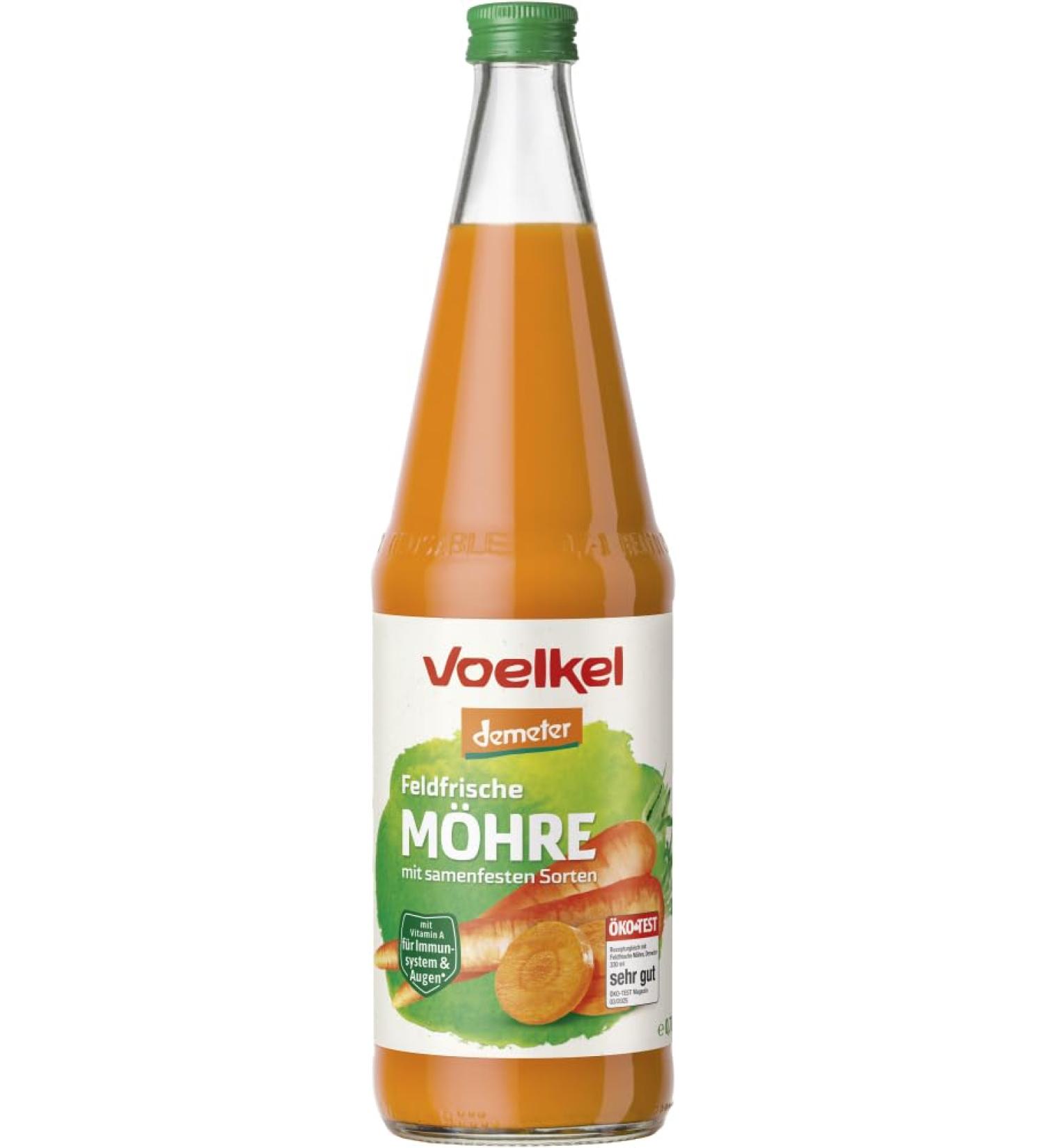 Voelkel Jus de carottes bio 100 % jus direct (2 x 700 ml) 1.4 l (Lot de 1)