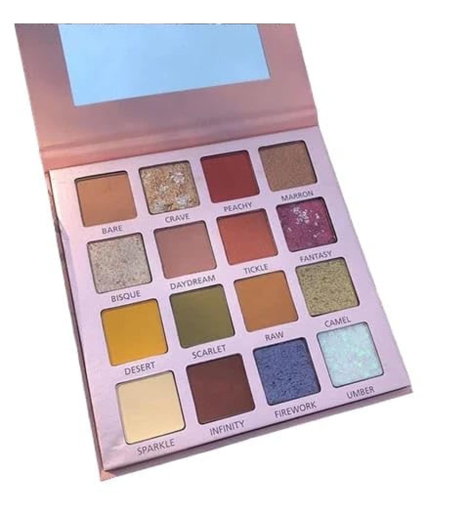 Professional Beauty Cosmetics - 16 Colors Waterproof Silky Powder Eyeshadow Palette for Stunning Makeup Looks - International Shipping Available - Buy Online on GoSupps.com