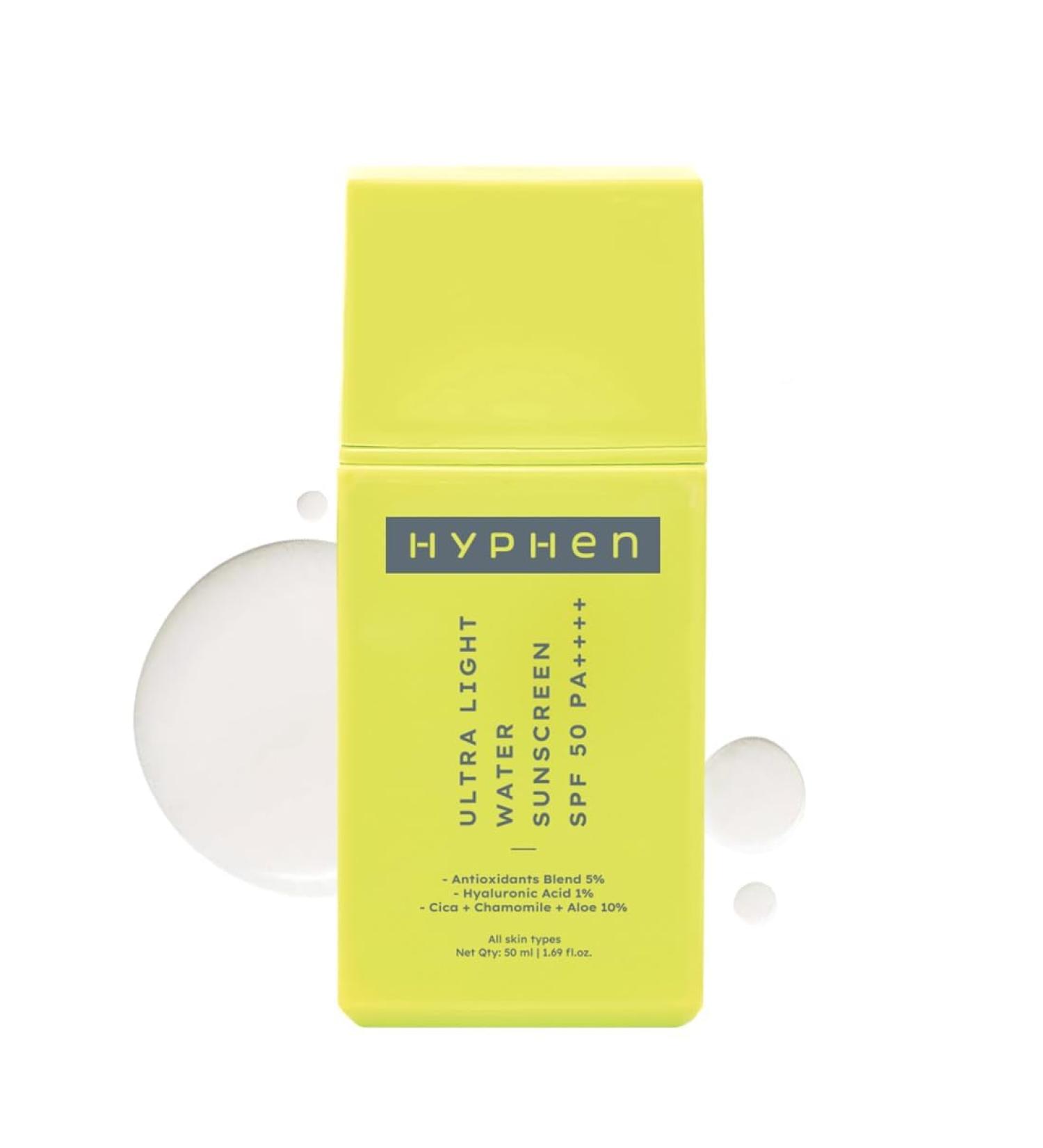 Ultra Light Water Sunscreen SPF 50 - UVA-UVB & Blue Light Protection No White Cast Antioxidants Niacinamide & Vitamin E Fragrance Free - 50ml for Men & Women - Buy Online on GoSupps.com