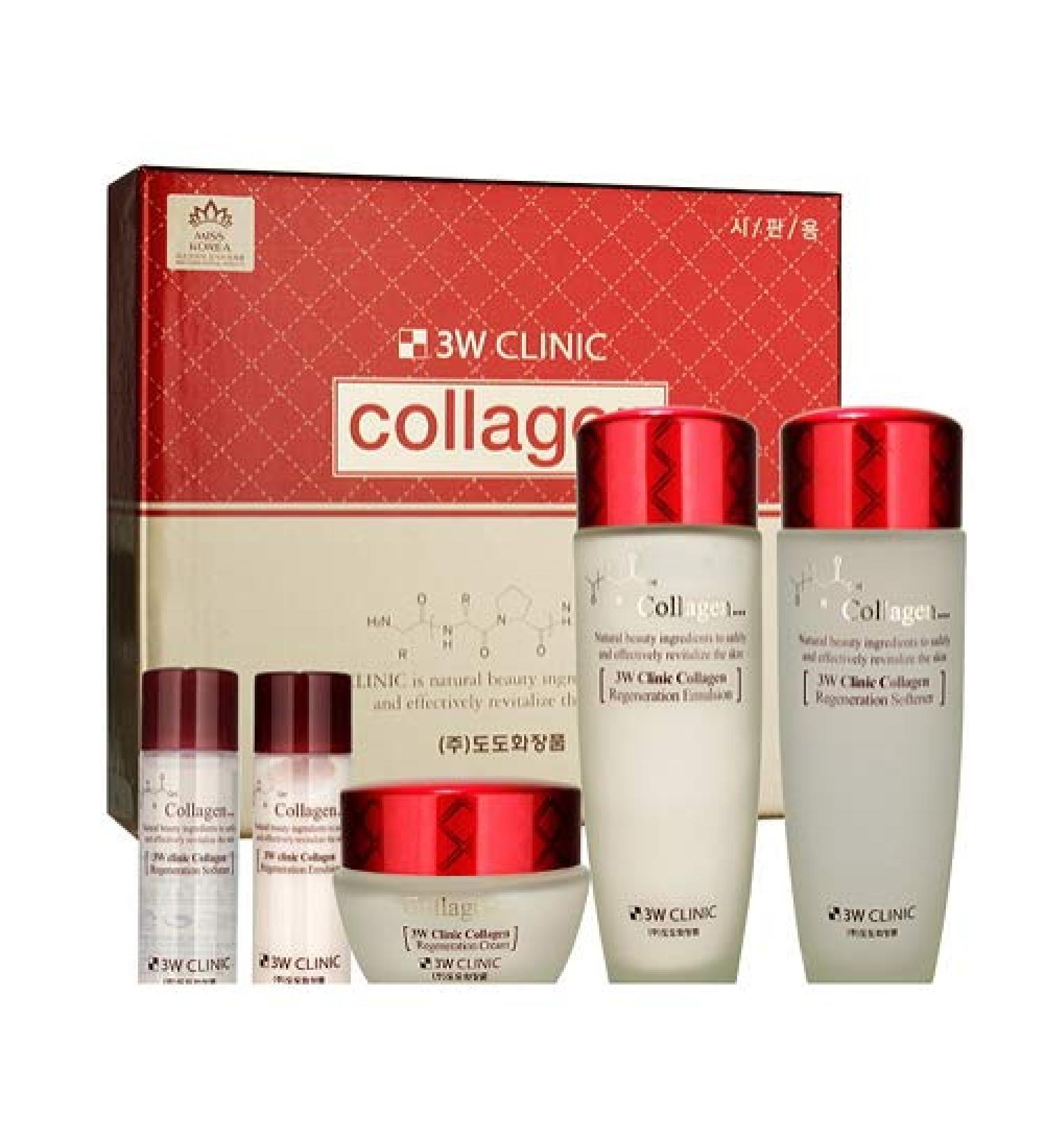 DODO 3W Clinic Collagen Skin Care 3 Set/Anti-aging moisturizing/Korean Cosmetics