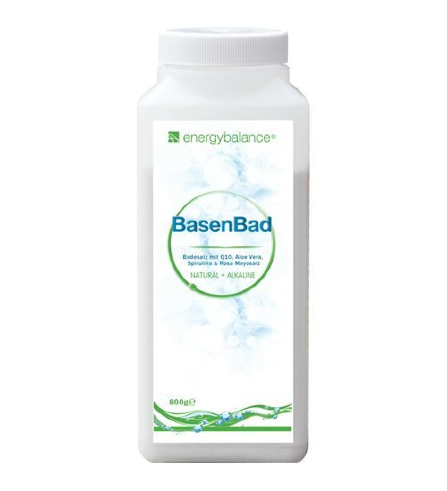 Base bath - Basic bathing salt with Q10 aloe vera Spirulina & Rosa Mayosalz - pH value - acid -base household - vegan - GVO -free - without additives - 800G