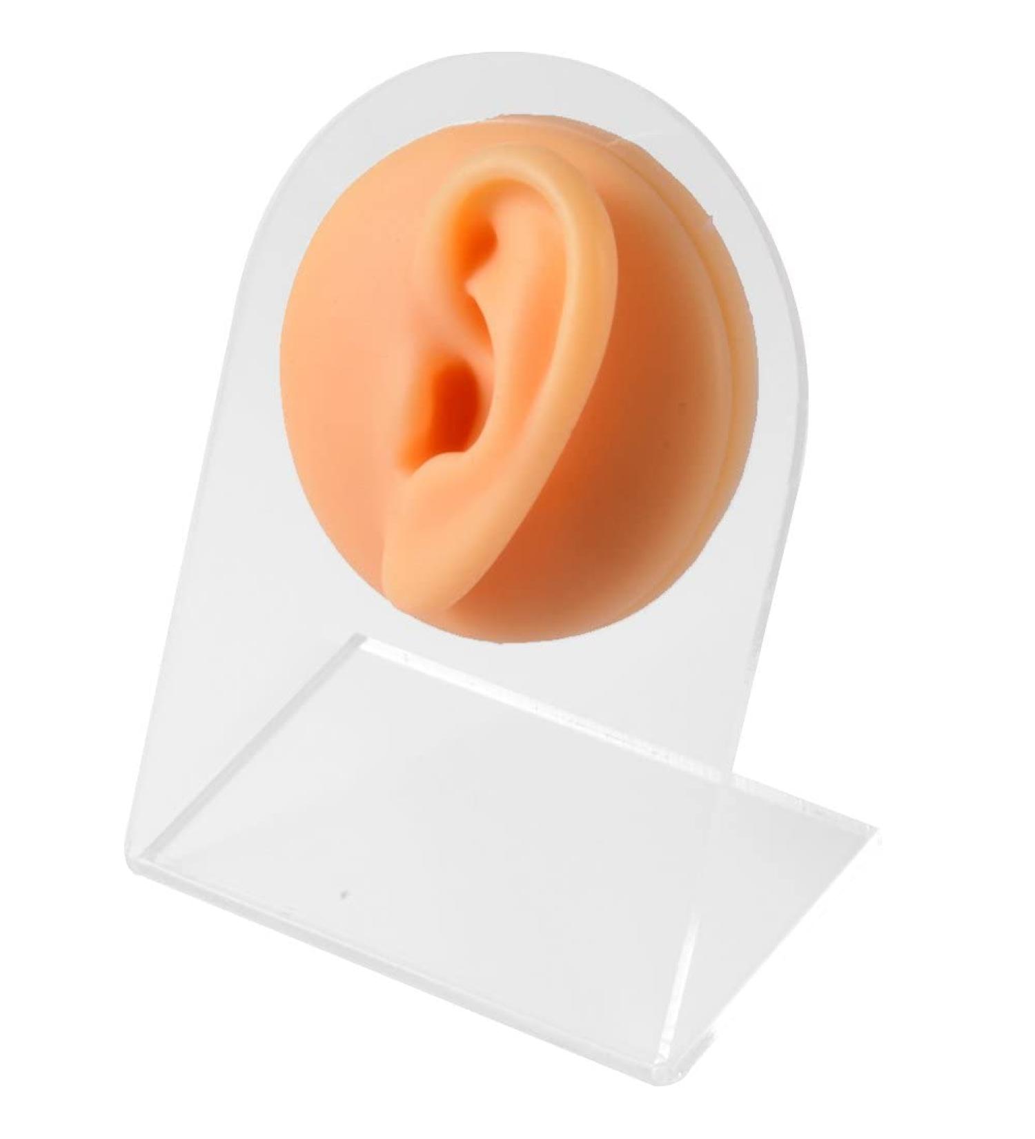 Silicone Ear Model Soft Flexible Fake Ear Piercing Practice Model Silicone Body Parts Realistic Ear Mold for Jewelry Display Teaching Tool Style3 - Buy Online on GoSupps.com