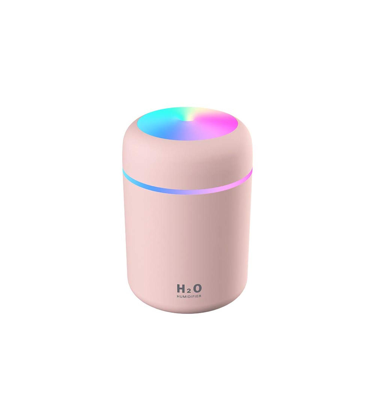 Colorful Mini Humidifier & Essential Oil Diffuser - USB Personal Desktop Humidifier for Car, Office, Bedroom - 2 Mist Modes (Pink) - Buy Online on GoSupps.com