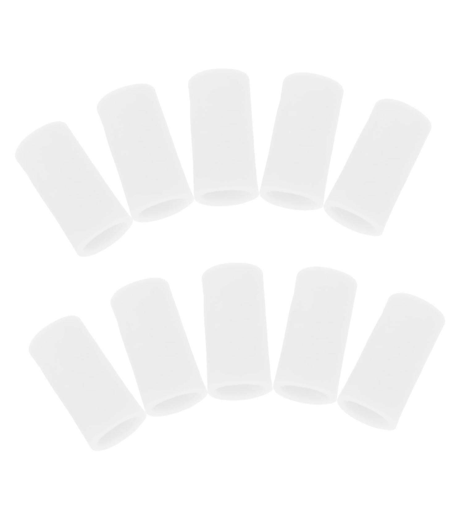 NOLITOY Finger Protector Sleeves - 5 Pairs White Finger Cots for Ultimate Finger Protection | International Shipping Available - Buy Online on GoSupps.com