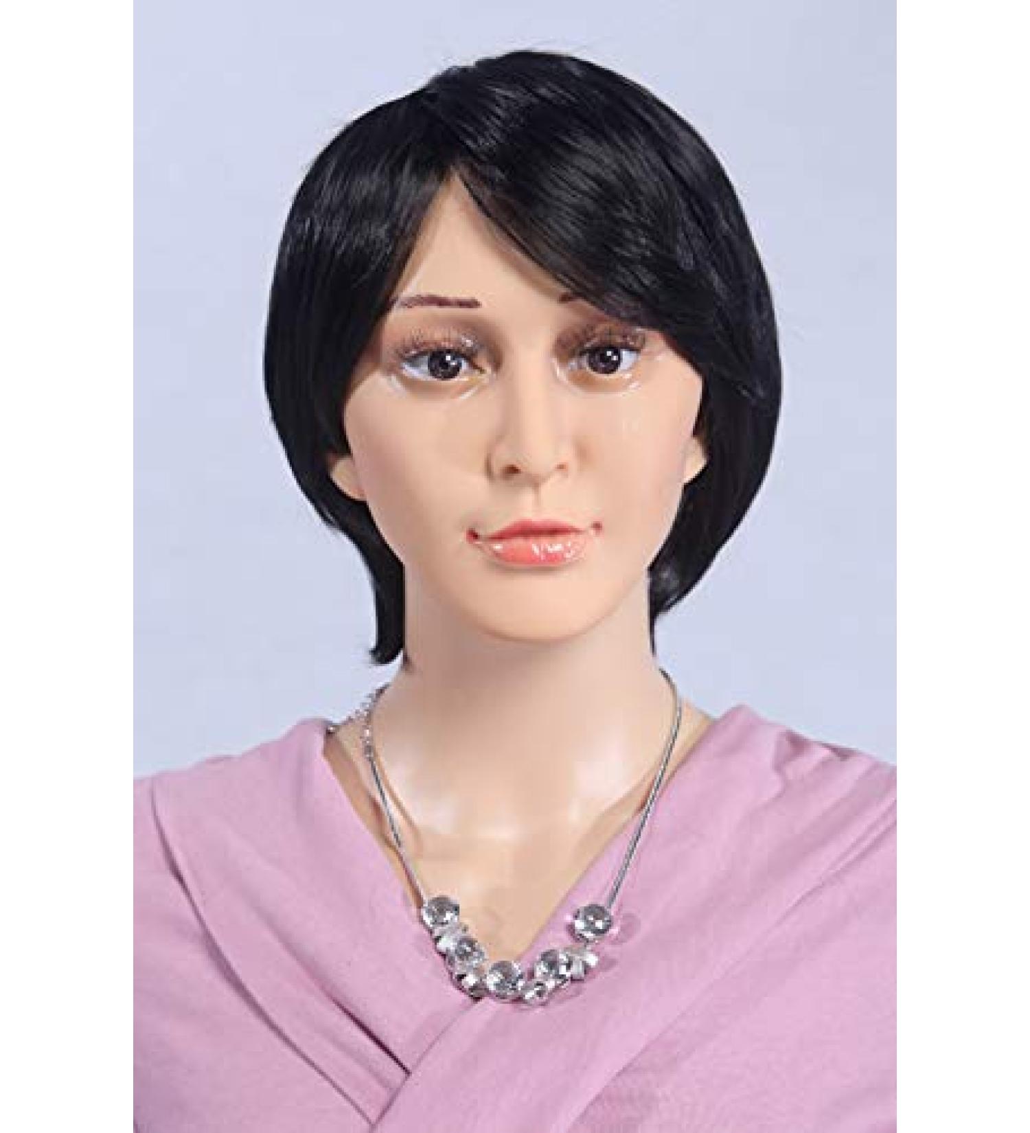 Shop Stylish Short Straight Black Wig Hairpiece - Adjustable Size D5 for Perfect Hair Styling - Buy Online on GoSupps.com