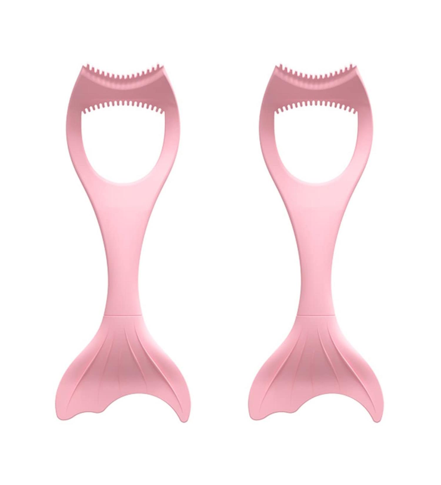 2pcs Pink Eyelash Eyeliner Guard - Silicone Comb Shield & Applicator | Mermaid Lash Stencils for Perfect Makeup | International Shipping Available - Buy Online on GoSupps.com