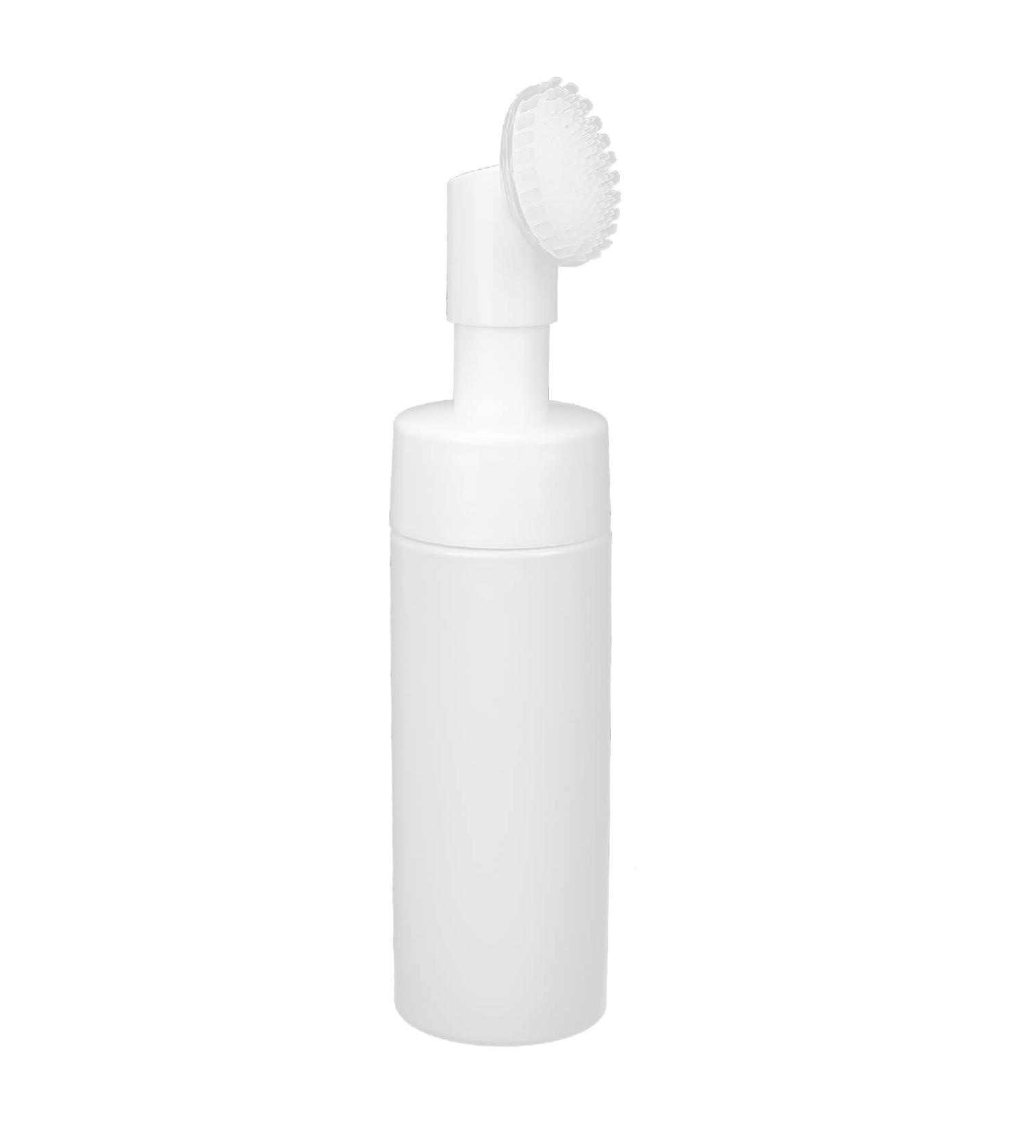 Silicone Brush Head Foaming Bottle Large Diameter Smooth Design Spiral Bottle Mouth Press Type Pump Head Round Bottom Bottle for Lotion or Facial Cleanser Bottling (150ML) 150ML 1 count (Pack of 1) - Buy Online on GoSupps.com