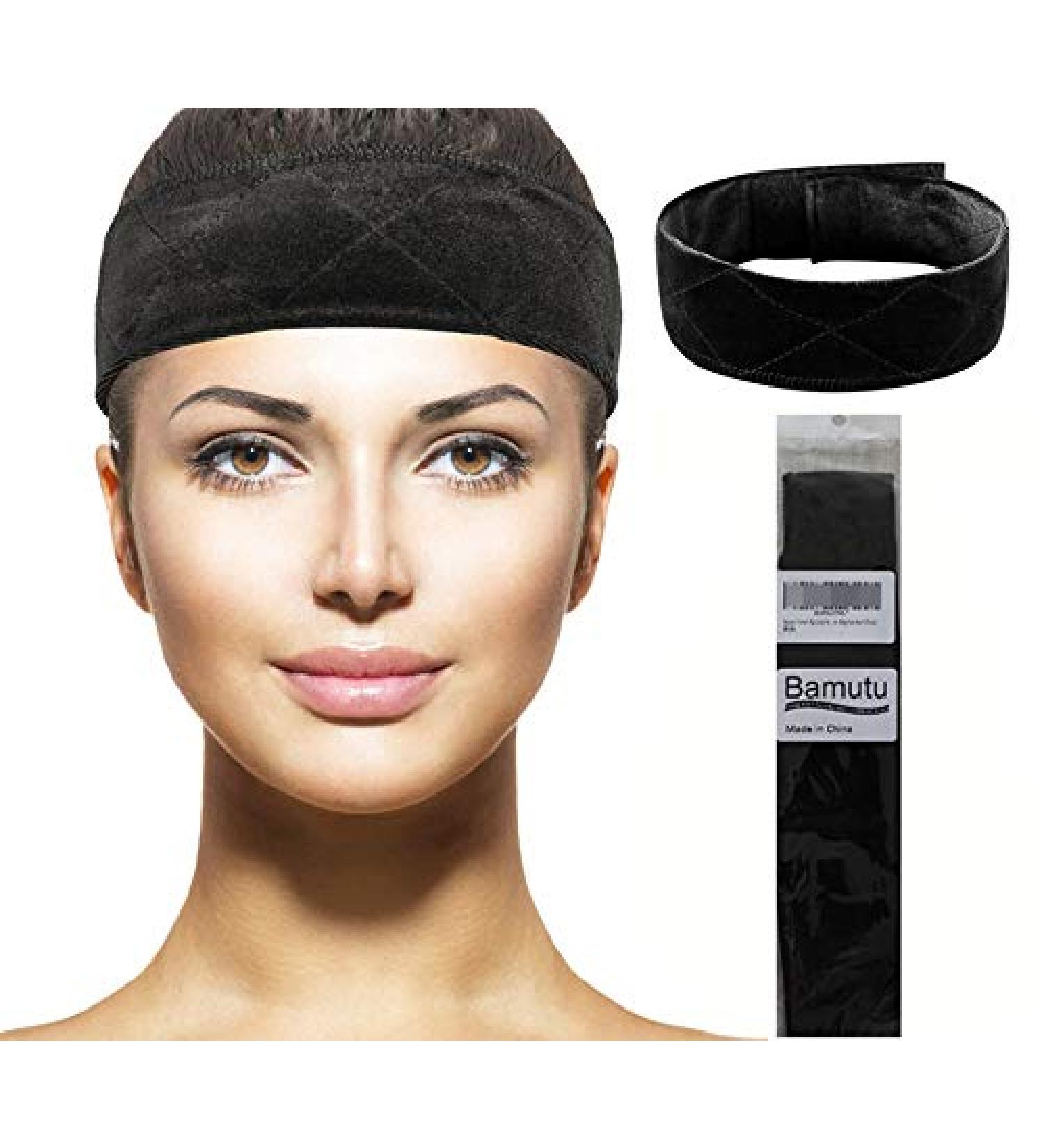 Bamutu Velvet Wig Grip Headband for Women Adjustable Non Slip Elastic Wig Hair Band (Black) - Buy Online on GoSupps.com