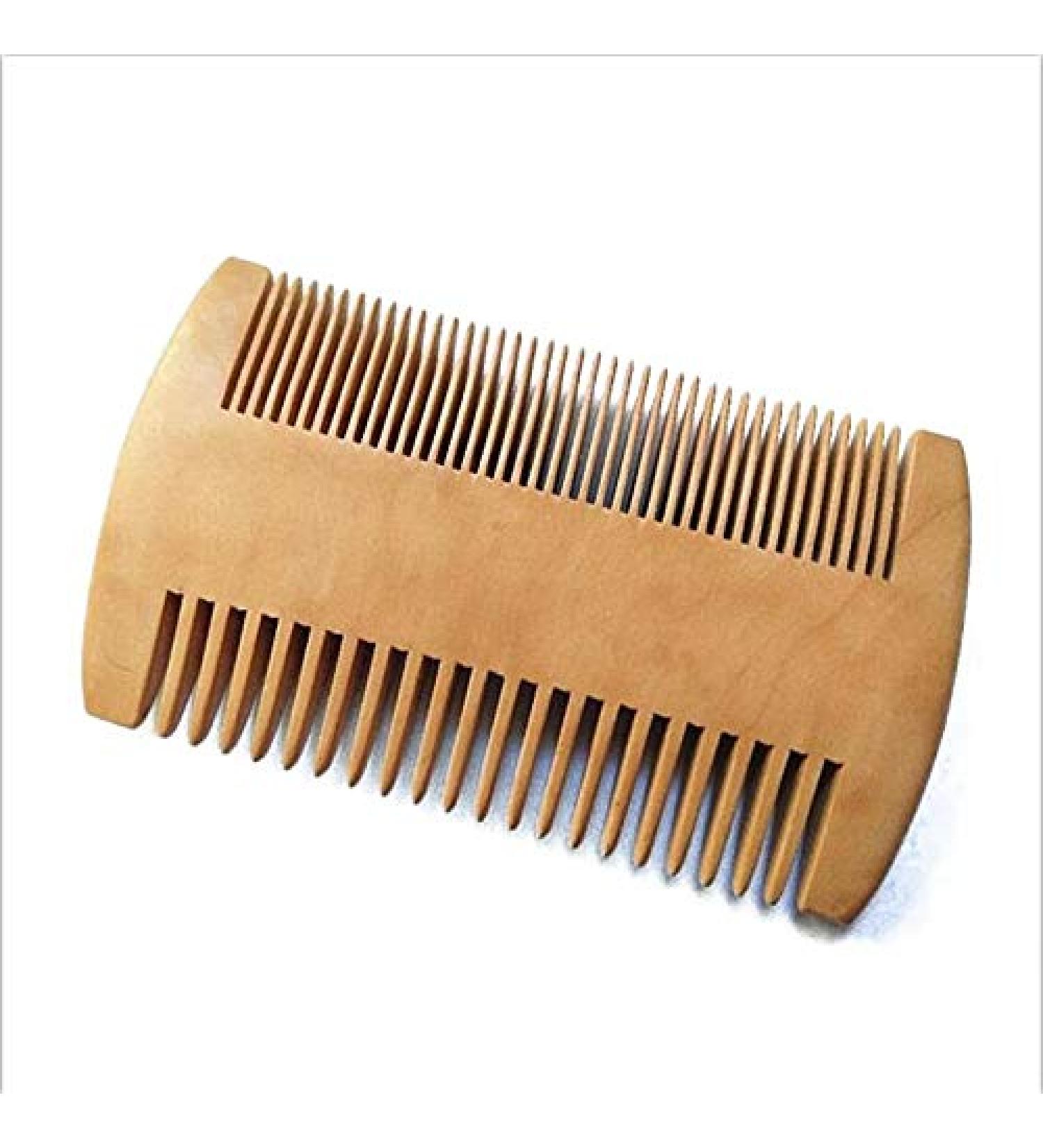 Comb 2pcs Wooden Comb Natural Sandalwood Ultra-Narrow Tooth Wooden Comb Static-Free pet Beard Comb Hair Styling Tool Hair Comb Talla nica 2