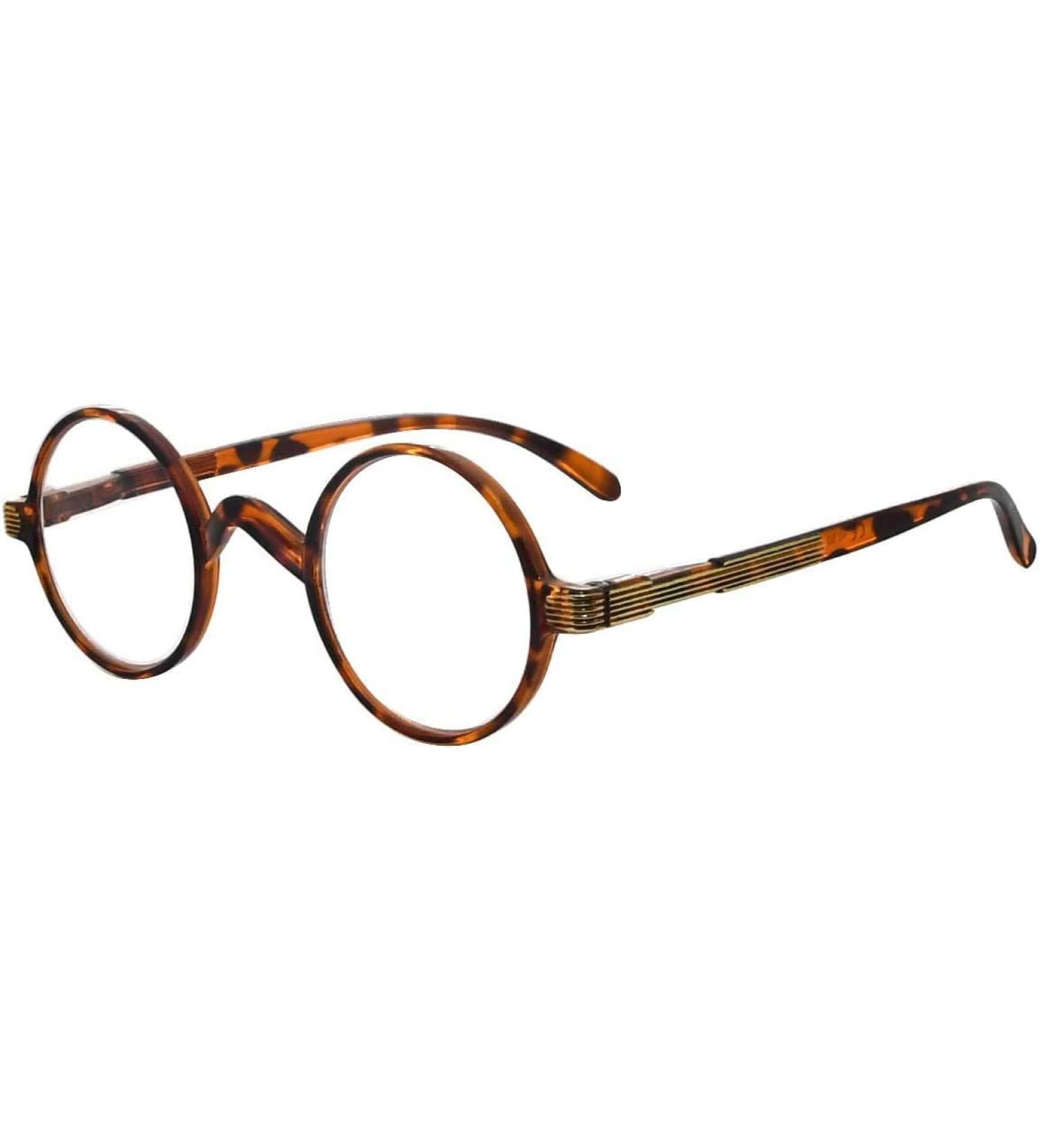 Eyekepper Round Reading Glasses | Vintage Oval Readers (Black) +2.25 Brown Tortoise - Buy Online on GoSupps.com