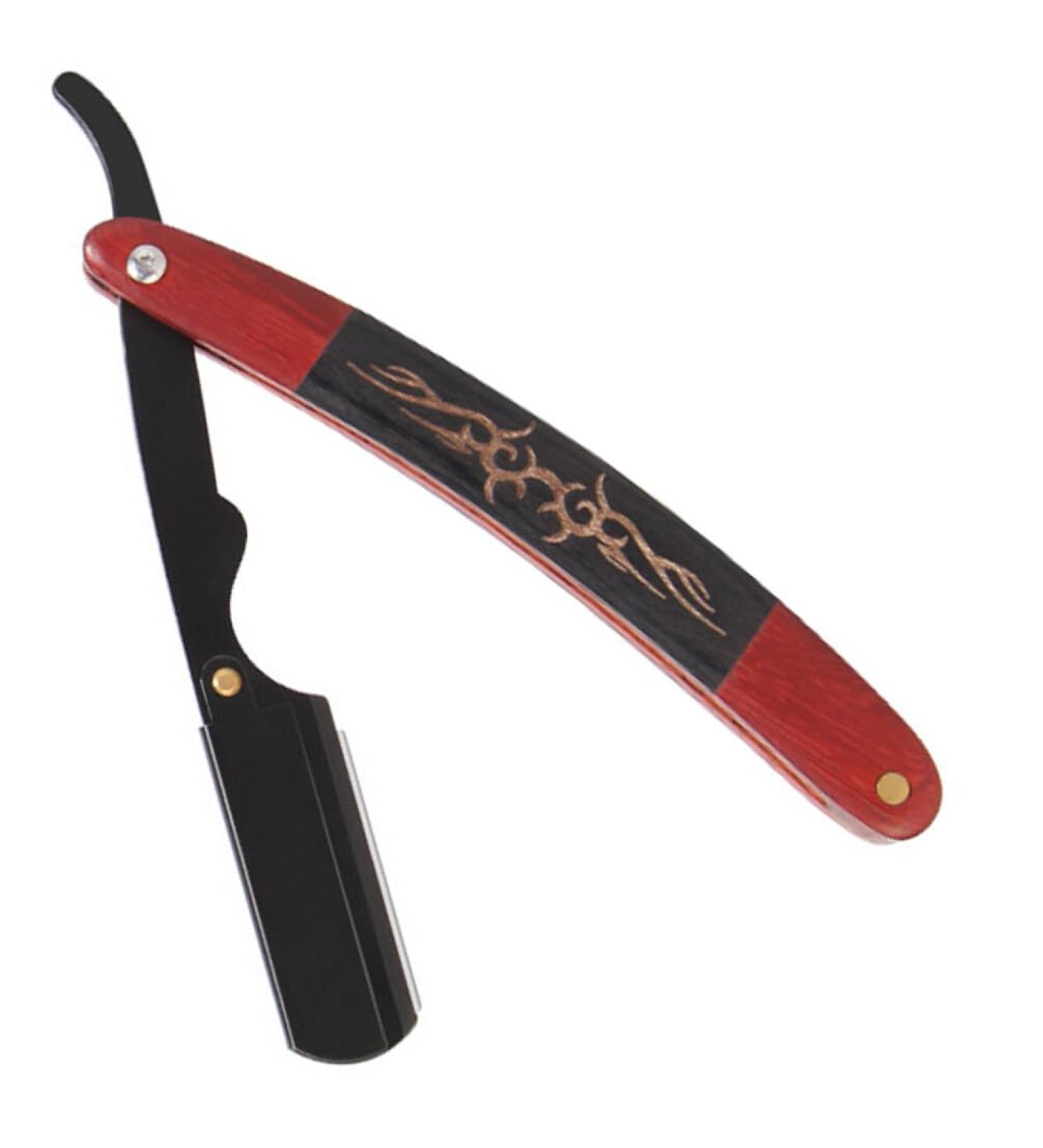 Beavorty Eyebrow Razor for Men - Manual Beard Shaver with Rustproof Steel & Ebony Holder | Practical Hairdresser Supply - Buy Online on GoSupps.com