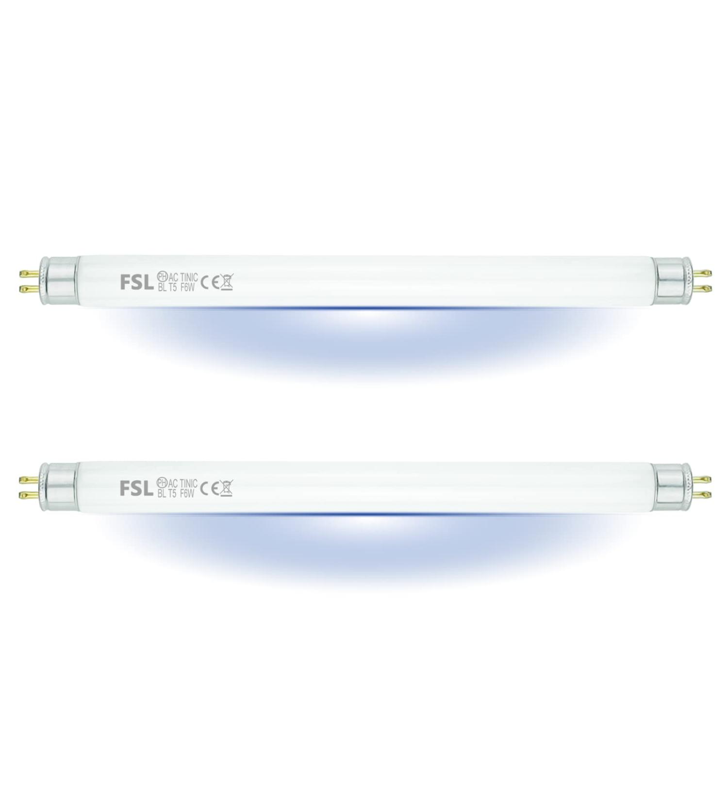 FSL BL T5 F6W Mosquito Lamp Replacement Bulb - 9in UV Tubes for 6/12W Electric Insect & Mosquito Killers (2-Pack) | International Shipping Available - Buy Online on GoSupps.com