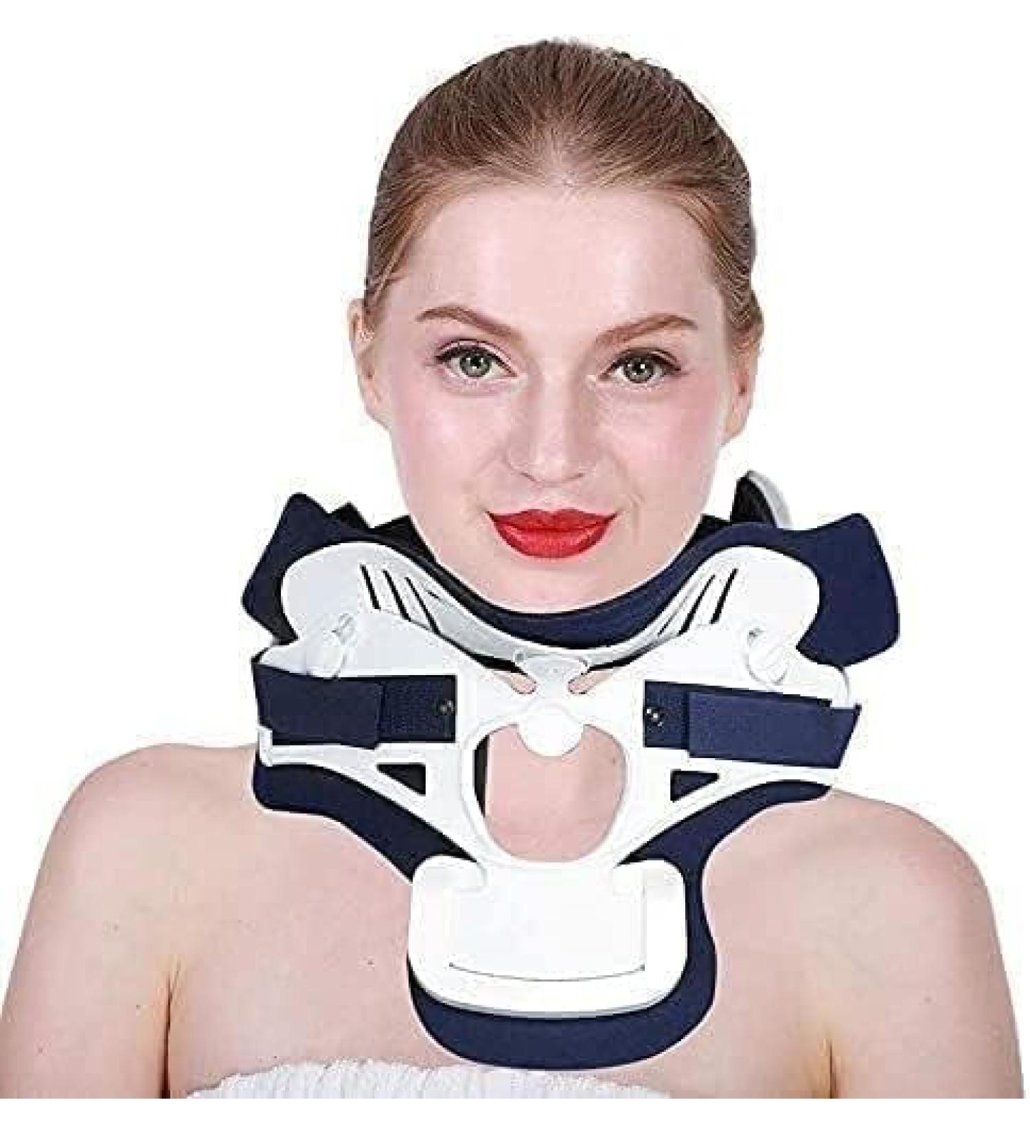 SSDDDLZEQ Neck Brace Collar Cervical Neck Traction Device |for neck pain stabilizes the amplifier Relieves the pressure in the spine |Adjustable neck supports (size: s)