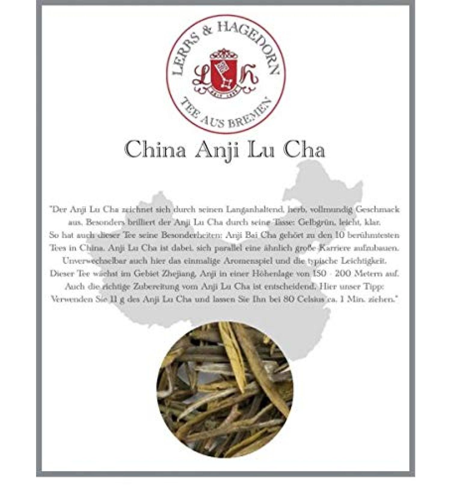  Lerbs & Hagedorn China Anji Lu Cha 1kg - Buy Online on GoSupps.com