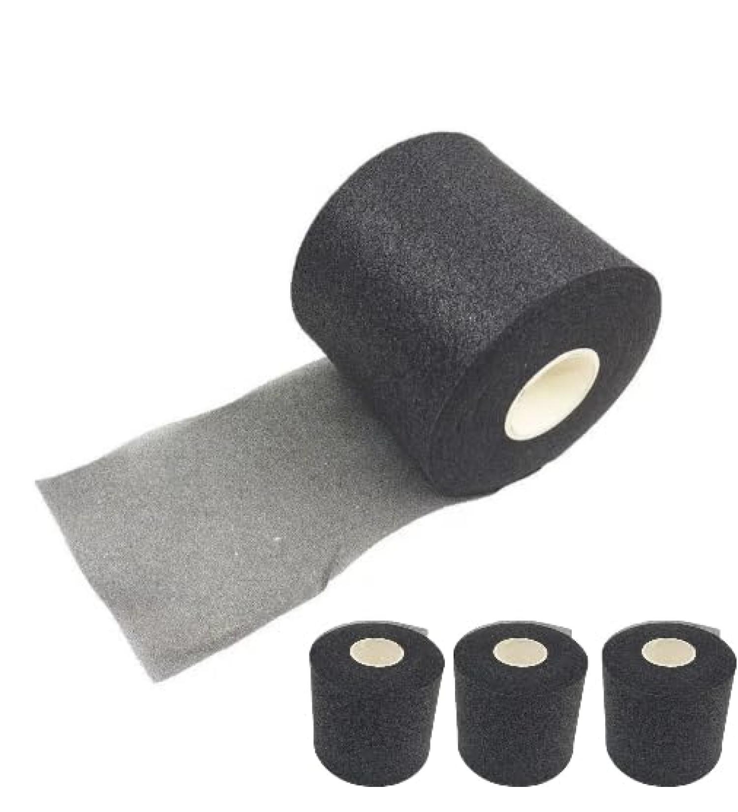 Prewrap Athletic Tape Set of 4 - Black Sports Bandage for Ankle Knee & Wrists | Ideal Grip Tape for Hockey & Sports - Buy Online on GoSupps.com