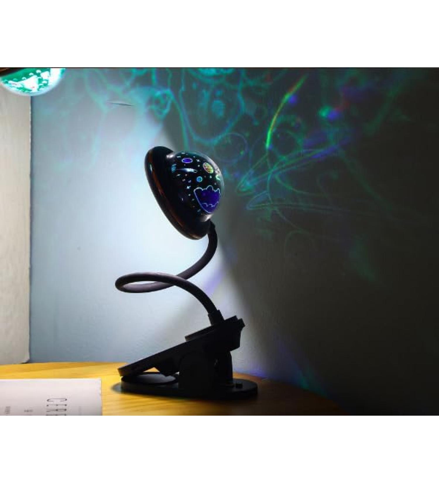 Xunhe Clamping Lamp for Kids | USB Rechargeable Dimmable Reading Light with Star Projection | 360 Adjustable Bed Clamp | Eye Protection Green - Buy Online on GoSupps.com