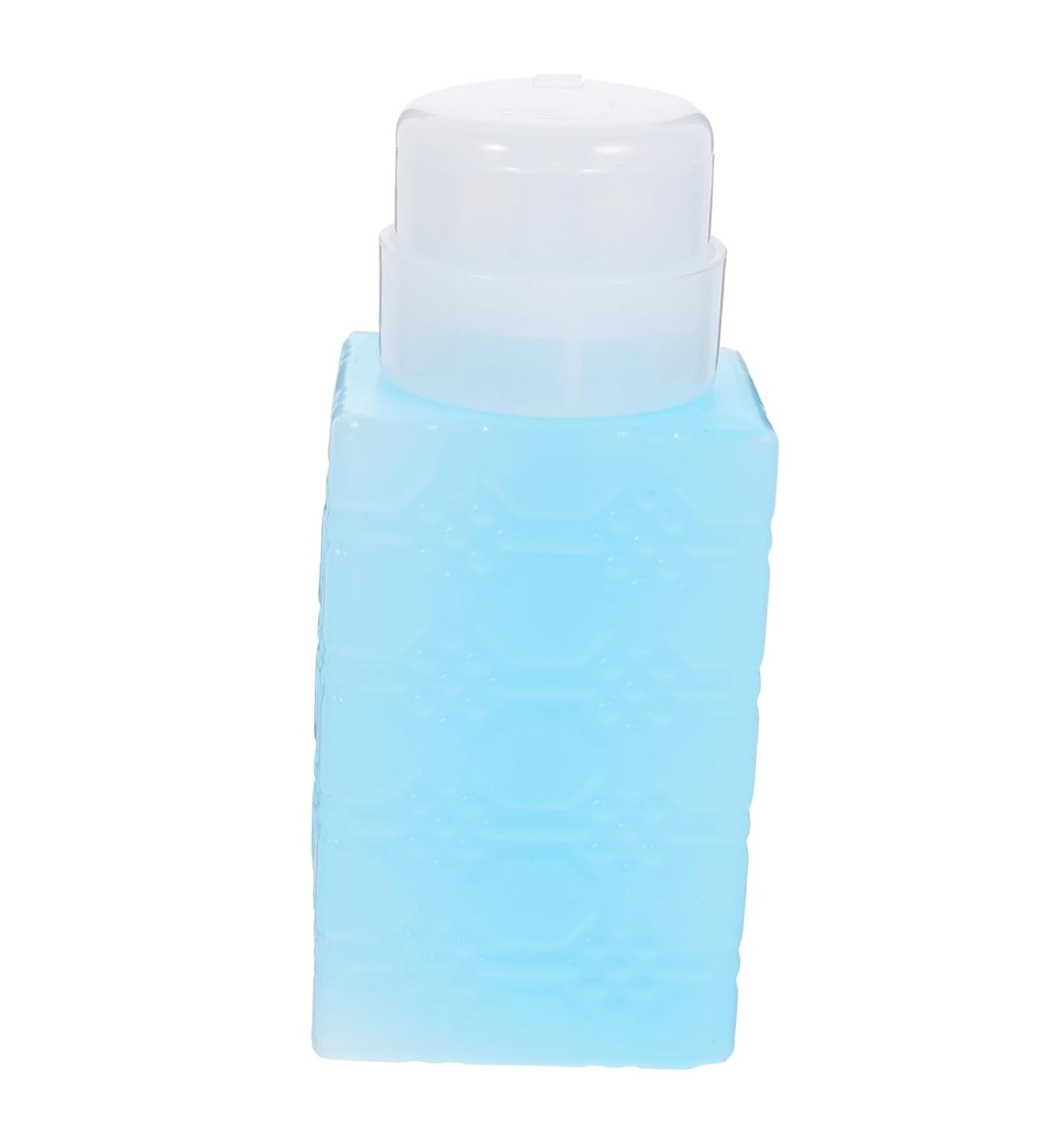 Beatifufu Nail Gel Polish Gel Nail Polish Plastic Travel Shampoo Bottle Cotton Ball 6x5x13cm Blue - Buy Online on GoSupps.com