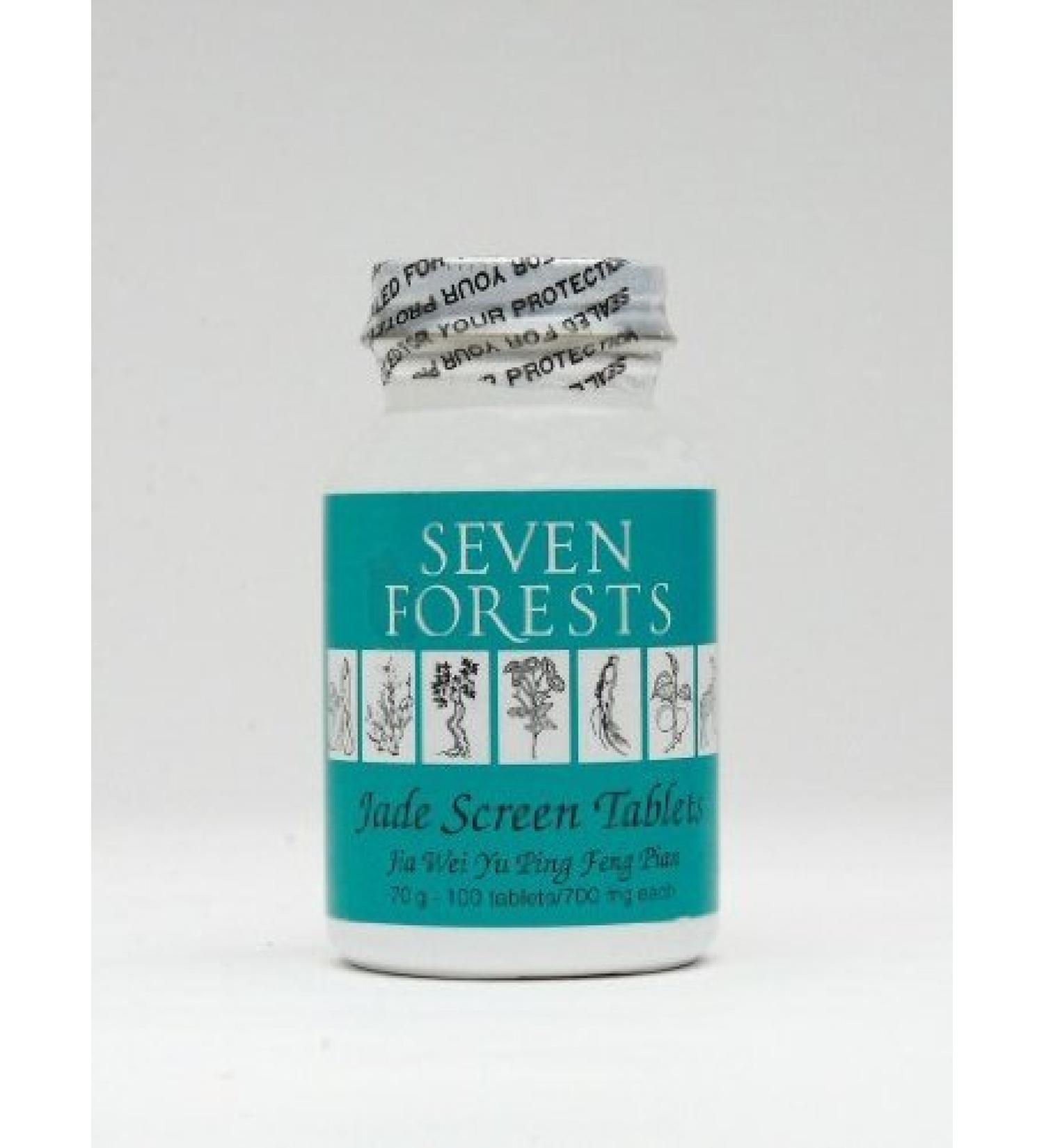 Jade Screen Tablets By Seven Forests 100 Tablets 700 Mg. Each
