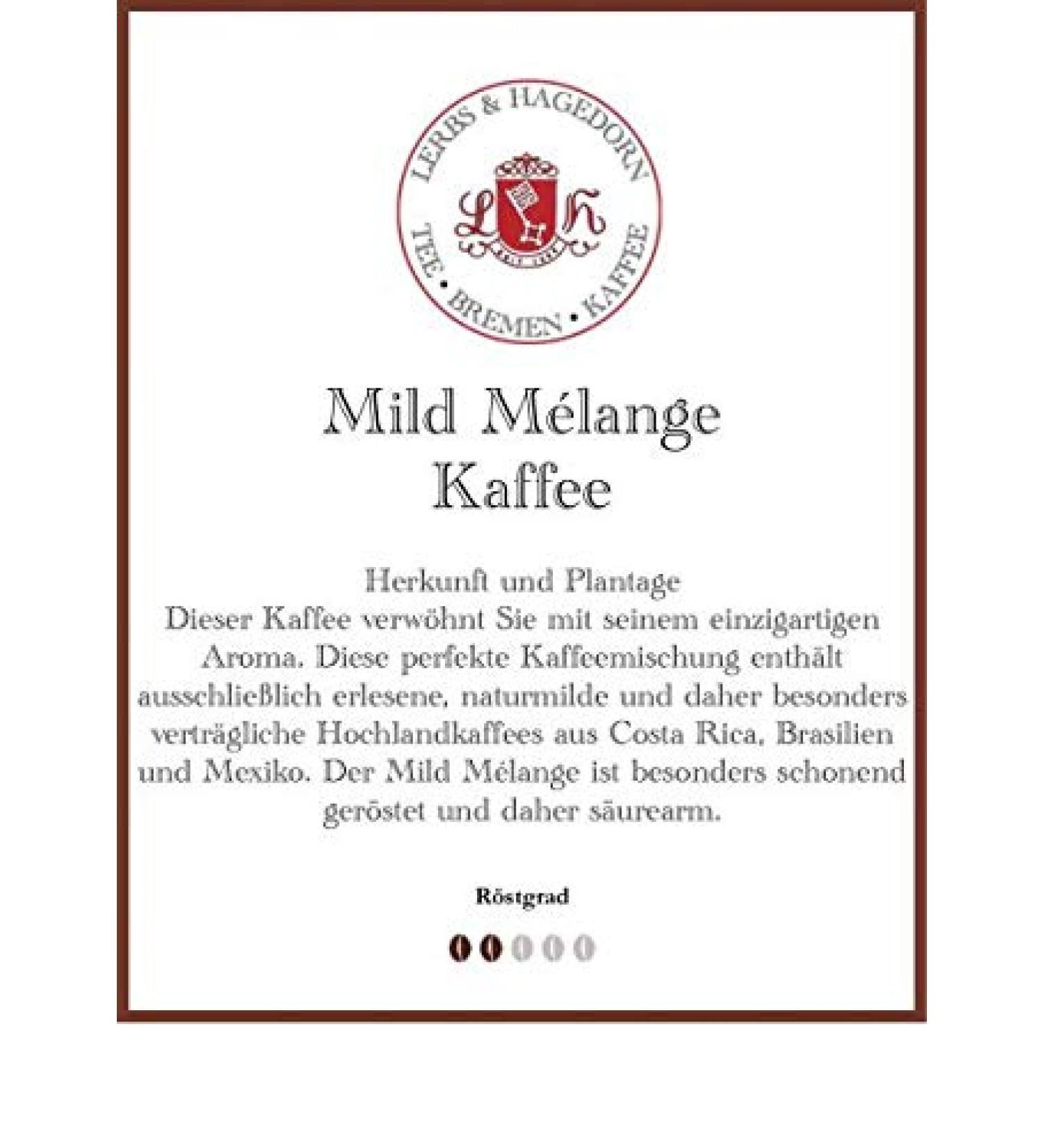 Lerbs & Hagedorn Mild mixed coffee 1 kg
