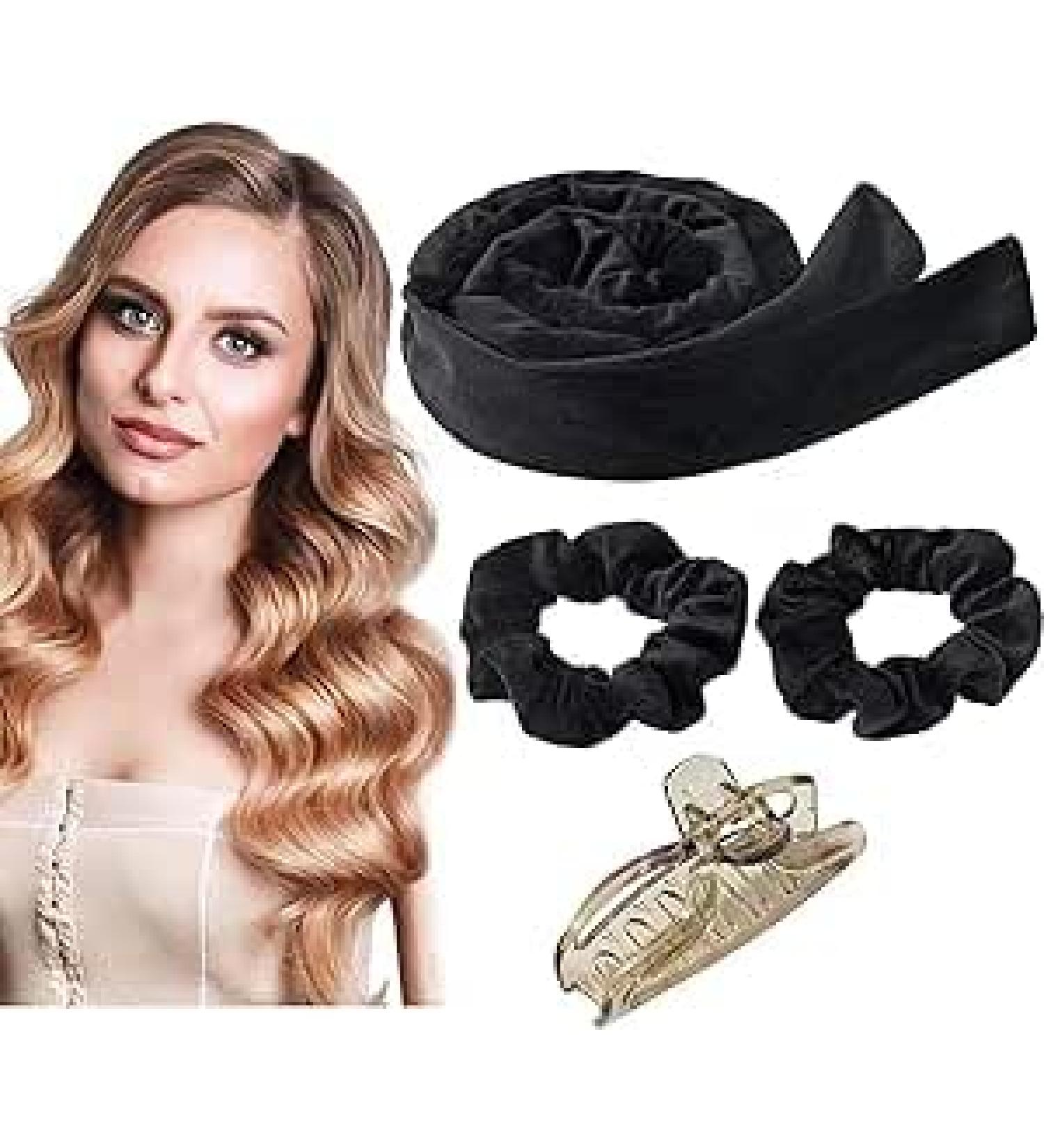 Originbuty Heatless Hair Curler for Long Hair Upgraded No Heat Hair Roller Sleeping Soft Rubber Hair Rollers Curling Ribbon and Rods for Natural Hair.(Black) - Buy Online on GoSupps.com