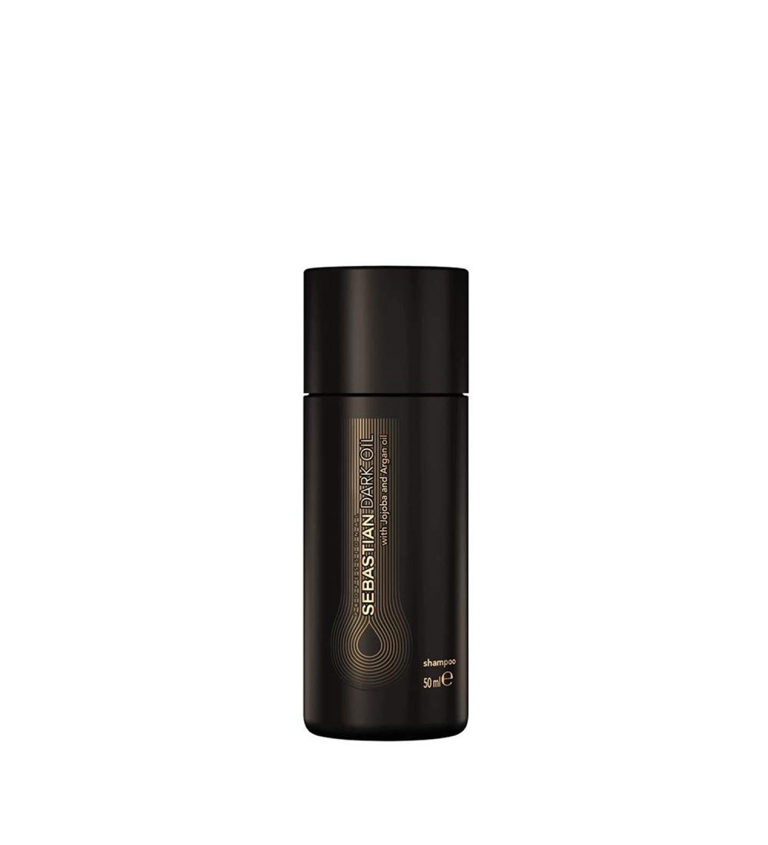 Sebastian Professional - Dark Oil Light Shampoo with Argan and Jojoba Oil - Cleanses hair while giving it shine and lightness - 50ml
