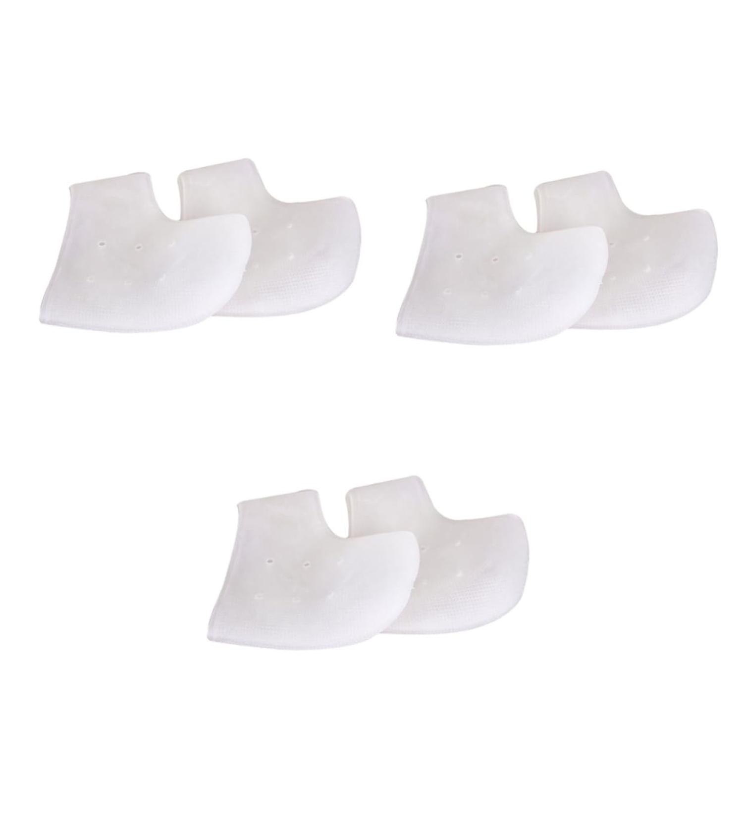Beavorty 3 Pairs Plantar Socks Silicone Gel Sleeve Cracked Socks for Heel Pain Heel spur Socks Heel Cups Sock Heel Protectors moisturizing Socks Heel Sleeve Spa White - Buy Online on GoSupps.com