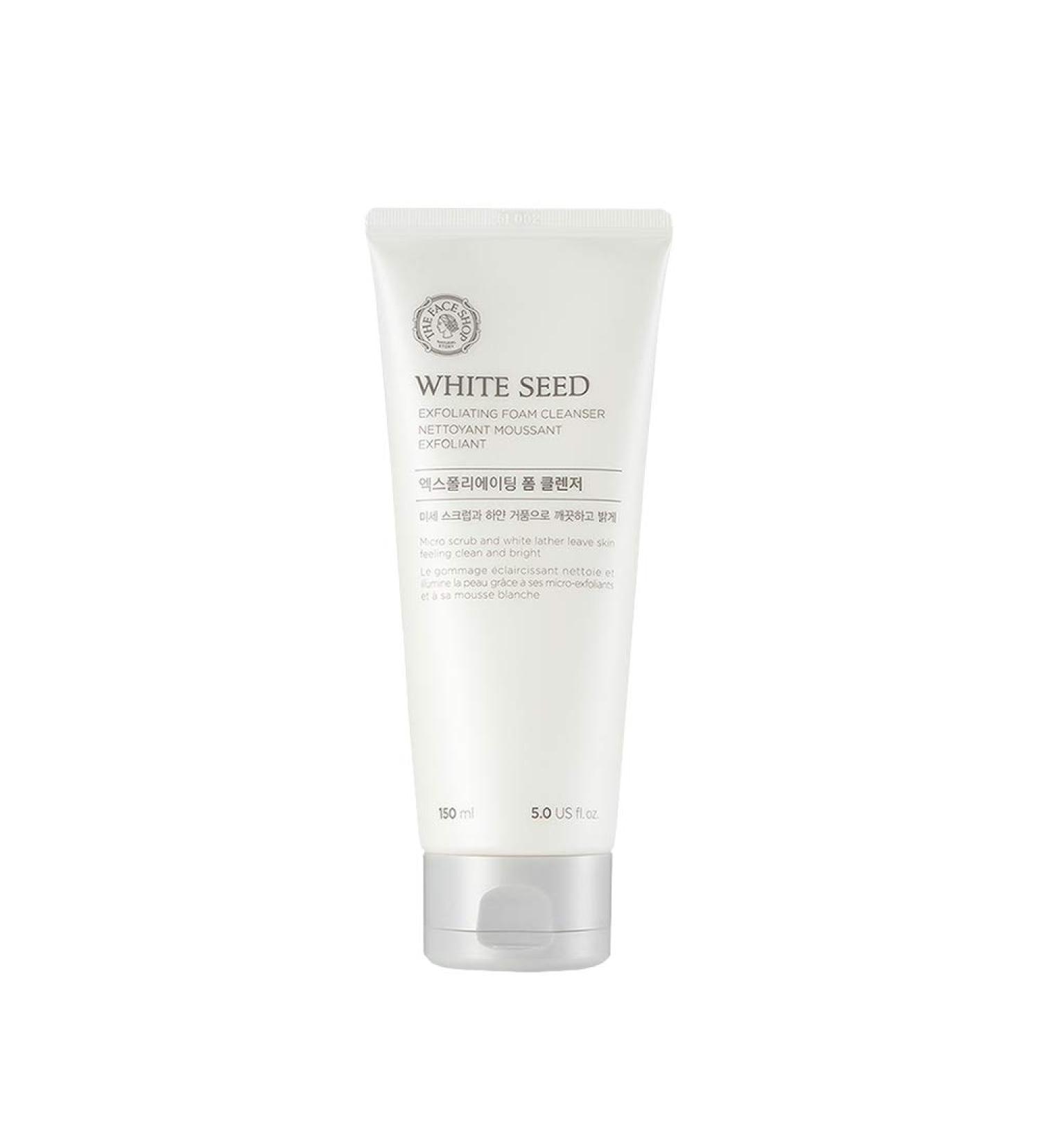 The Face Shop White Seed Peeling Foam Cleanser - Brightening Exfoliant for Radiant Skin | International Shipping Available - Buy Online on GoSupps.com