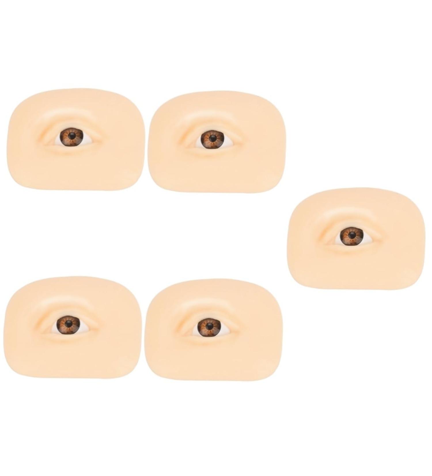 Housoutil 5pcs Makeup Practice Skin Silicone Molds Eyeline Practice Skin Eye Makeup Board Eye Plate Blank - Buy Online on GoSupps.com