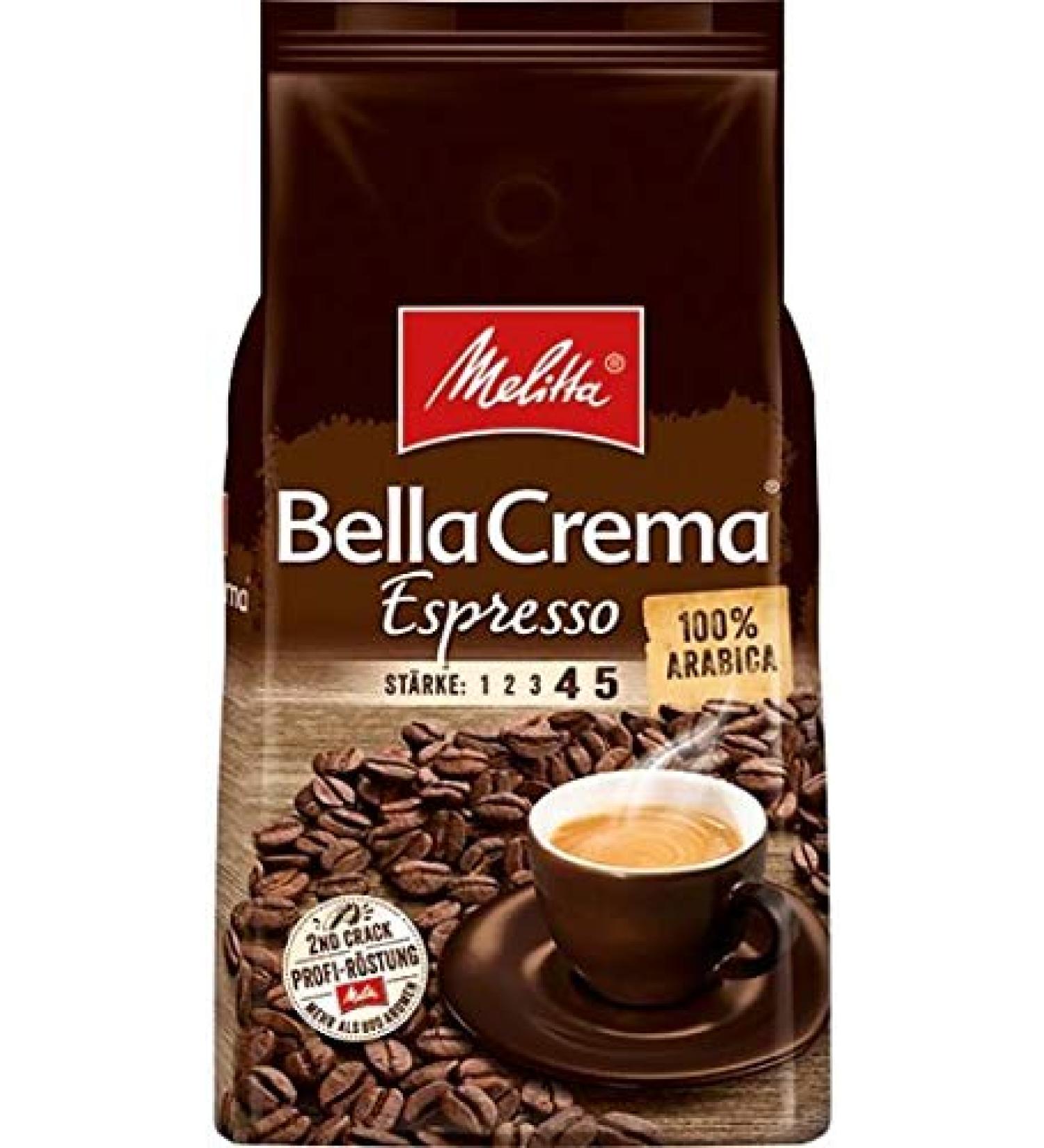 Melitta Melitta BellaCrema Espresso Coffee Beans 8 x 1000 g (8000 g) - 100% Arabic