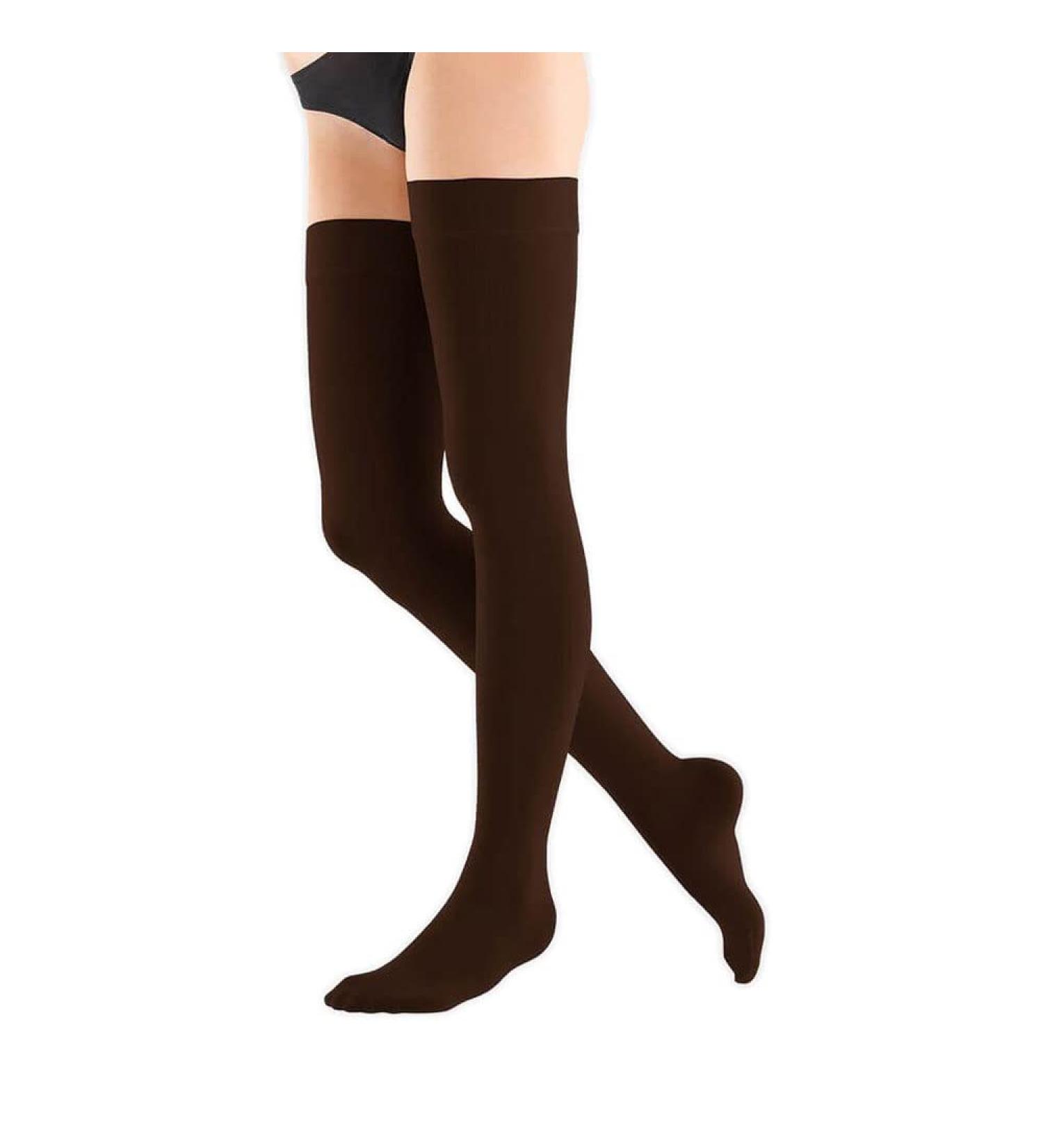 Bauerfeind VenoTrain soft AG CCL1 compression thigh stockings XL plus espresso short