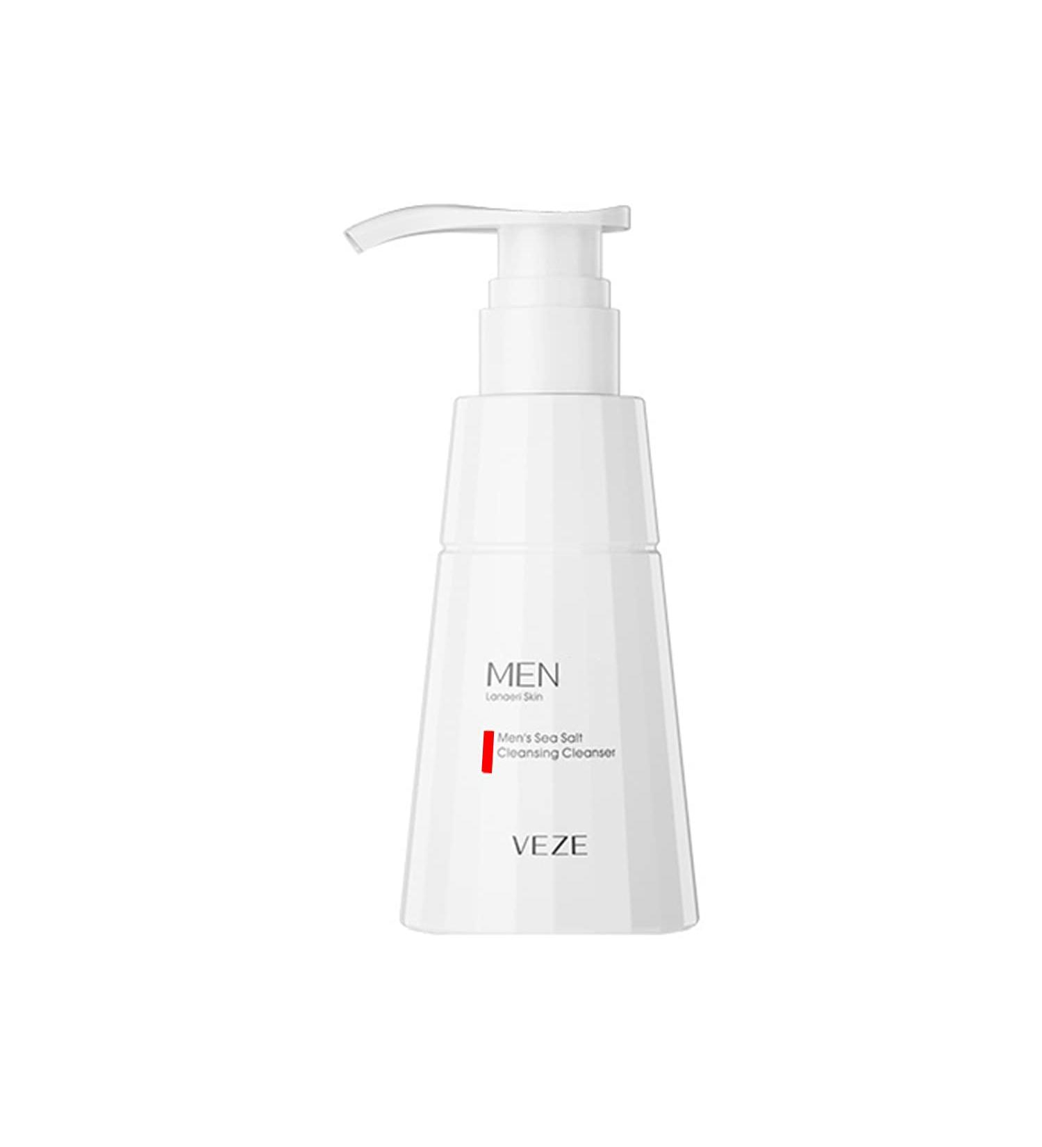VENZEN Men's Sea Salt Face Foam Washer - Deep Cleansing Facial Skin Cleanser for Oil Control | 150g (5.07fl.oz) - International Shipping Available - Buy Online on GoSupps.com