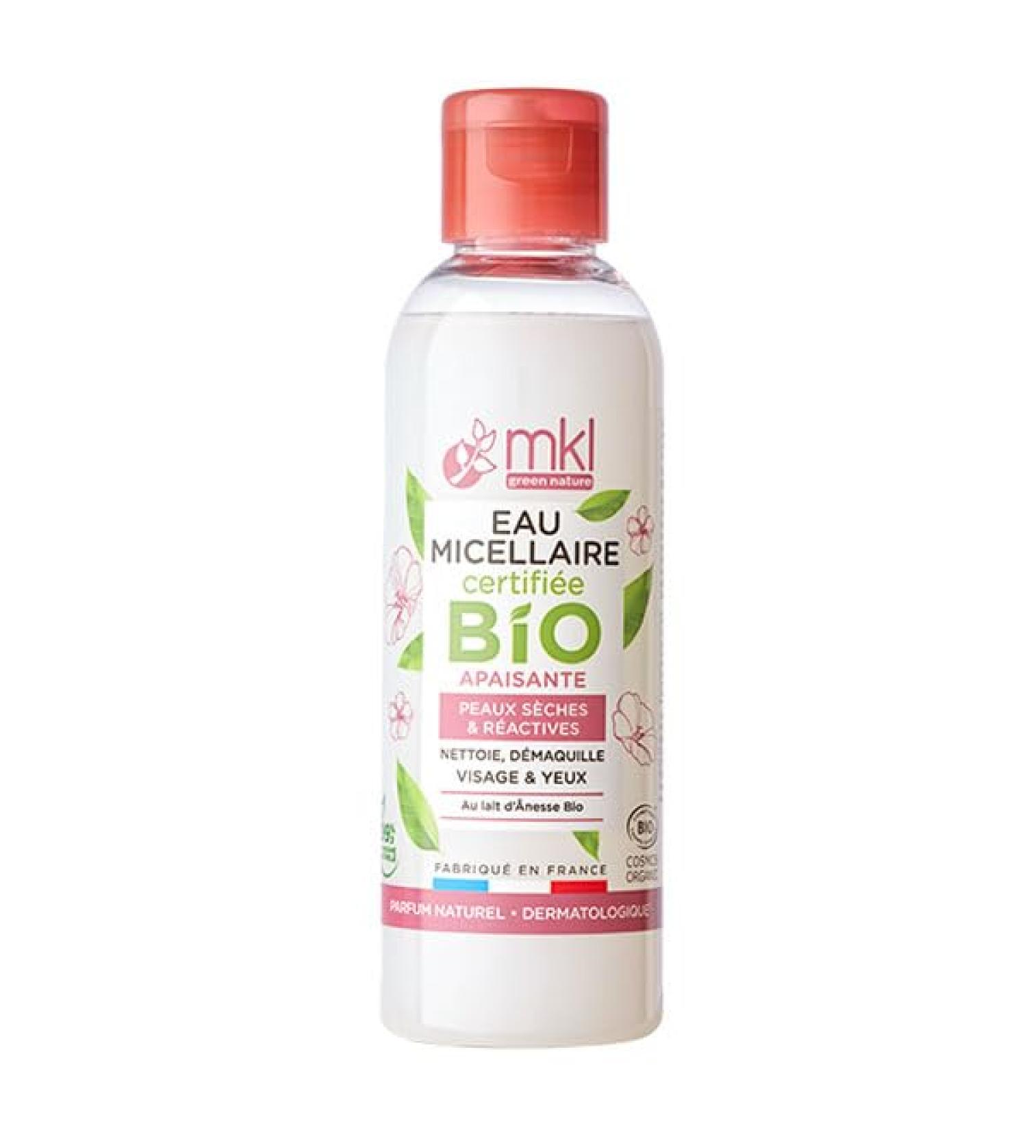 MKL Green Nature Organic Soothing Micellar Water 100ml for Atopic and/or Reactive Skin, Dry to Very Dry Skin