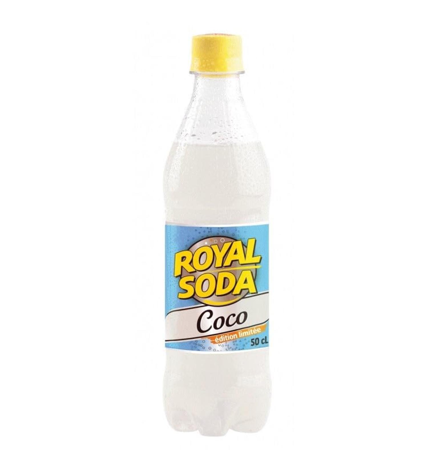 Coconut flavored soft drink ROYAL SODA 500ml Martinique - Pack of 6 pieces